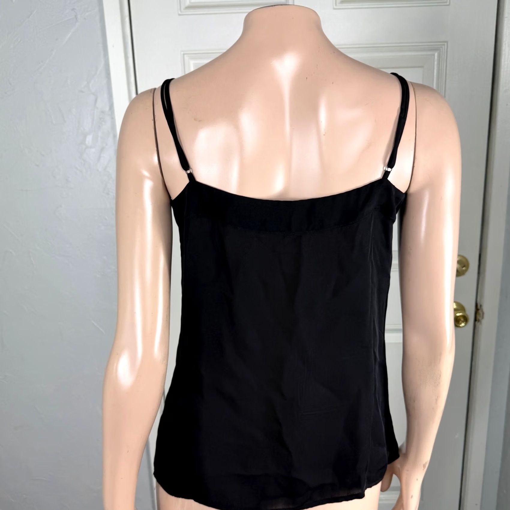 Nili Lotan Nili Lotan Shirt Women's Medium Silk Tank Top Pintuck Button Designer II20 Size M / US 6-8 / IT 42-44 - 3 Thumbnail