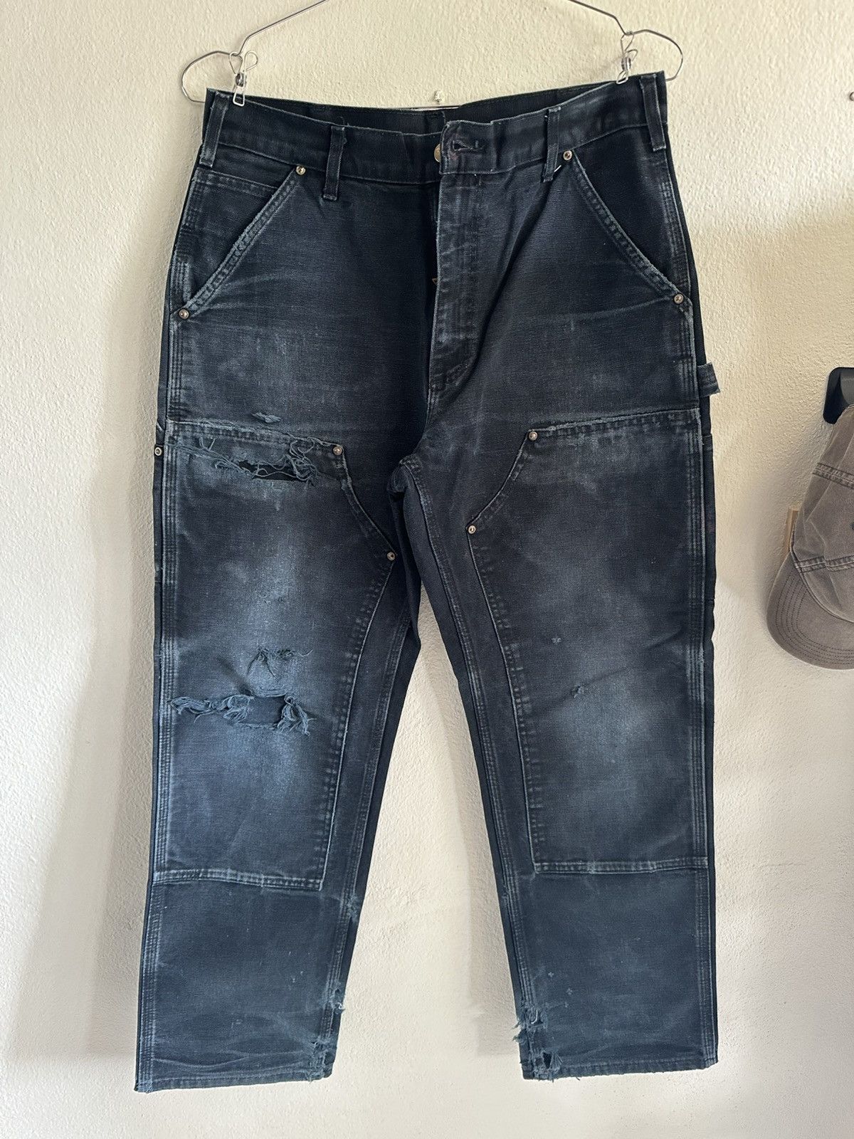 Carhartt (32x30) Vintage Trashed Carhartt Double Knee B01 BLK Size US 32 / EU 48 - 5 Thumbnail