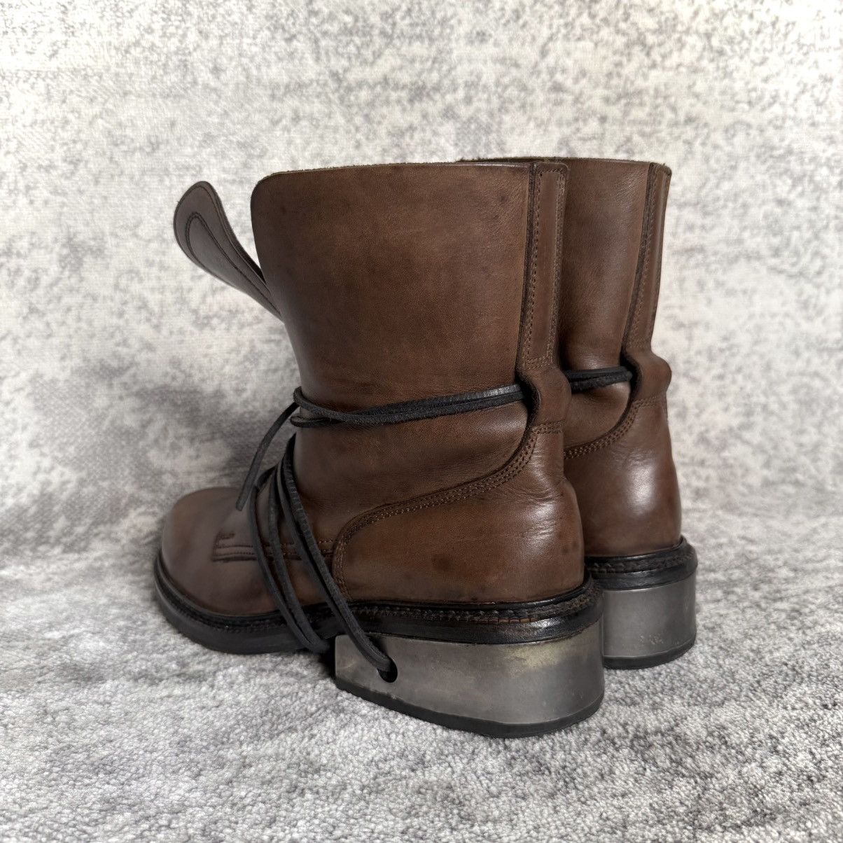 Dirk Bikkembergs 1990s Dirk Bikkembergs Metal Heel Lace Through Leather Boots Size US 9.5 / EU 42-43 - 3 Thumbnail