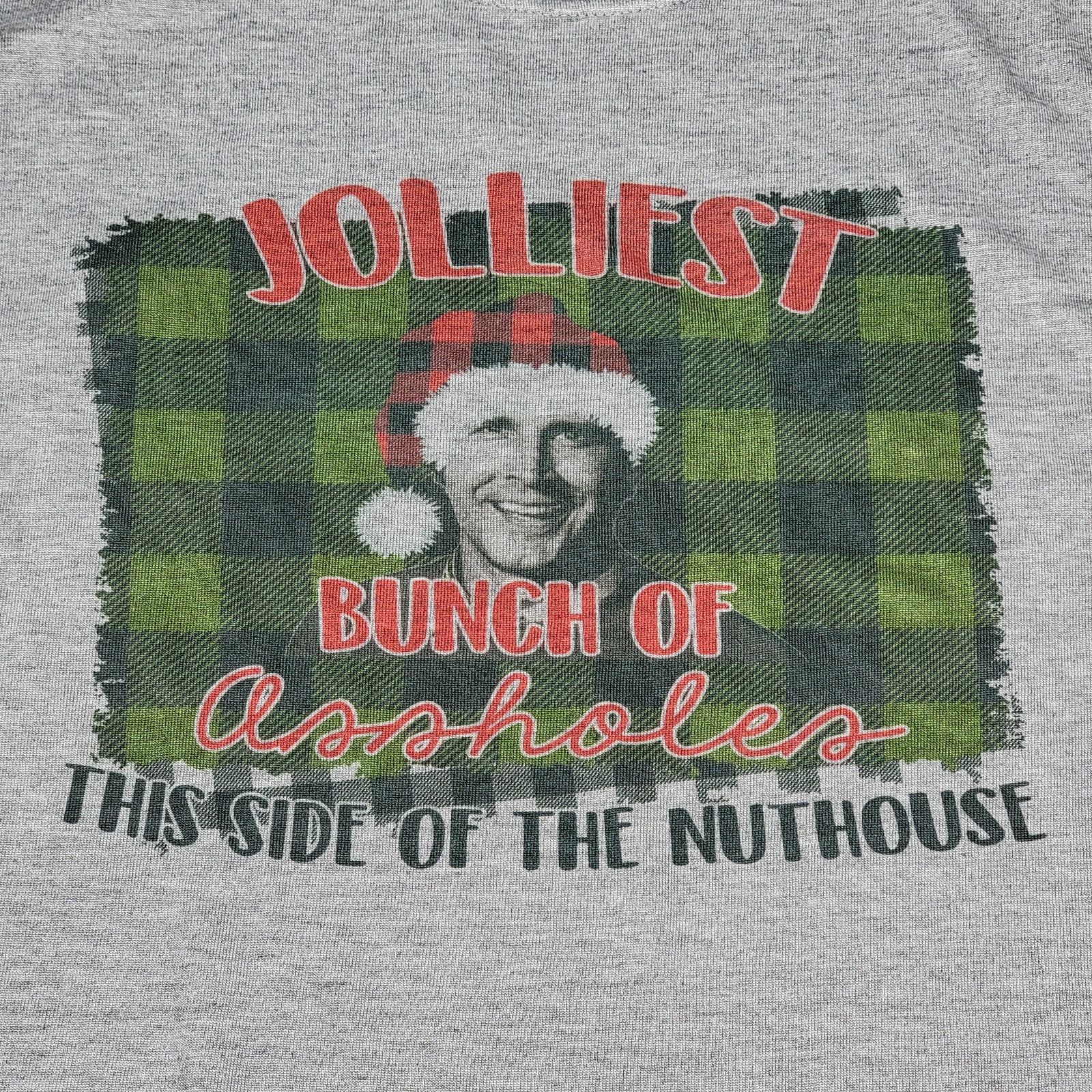 Jerzees Christmas Vacation Tee "Jolliest Bunch Of *ssh*les..." - Lg Size US L / EU 52-54 / 3 - 2 Thumbnail