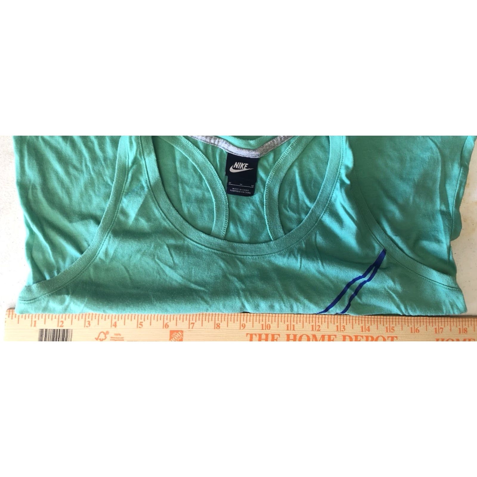 Nike Nike Tank Top Women Medium Loose Fit Light Aqua Sport Activewear Sleeveless Racerback Shirt Size M / US 6-8 / IT 42-44 - 4 Thumbnail