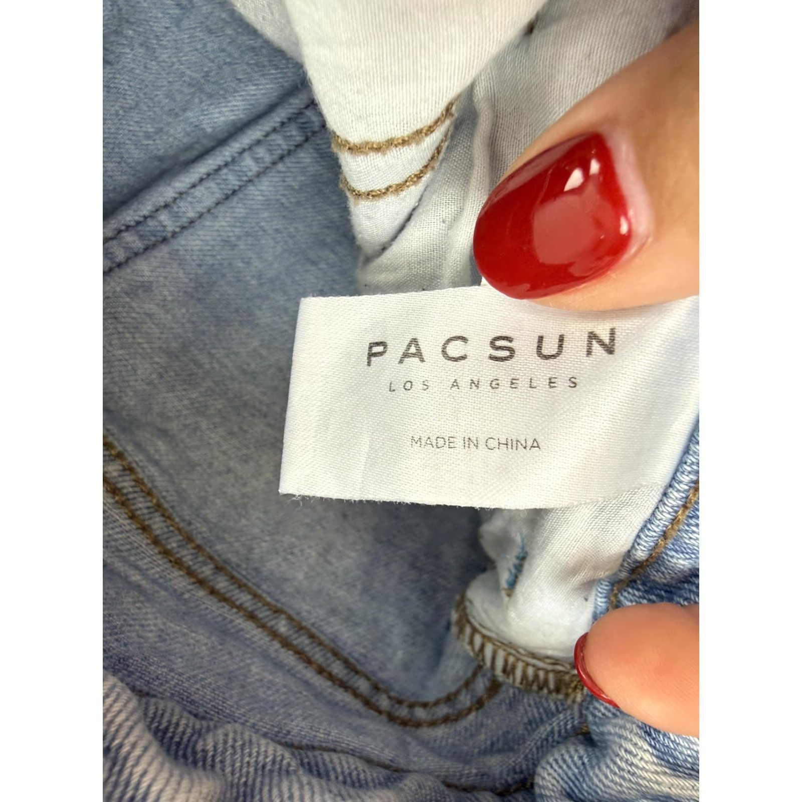 Pacsun PacSun Jeans Womens 22 Light Wash High Rise Mom Straight Denim Casual Pants 5-Pocket Womens Size 40" / US 18 - 3 Thumbnail