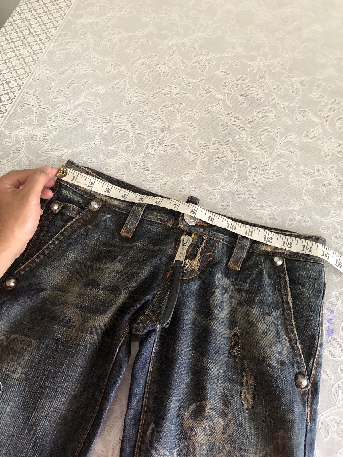 Dsquared2 Rare🔥 Dsquared2 Distressed Flare Denim Jeans Punk Size 26" / US 2 / IT 38 - 18 Thumbnail