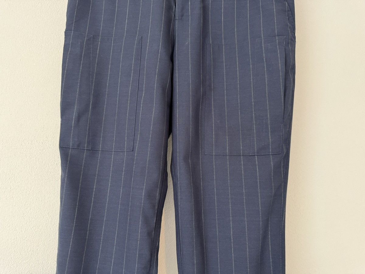 Brunello Cucinelli Brunello Cucinelli Navy Pinstripe Wool Trousers Size US 34 / EU 50 - 3 Thumbnail