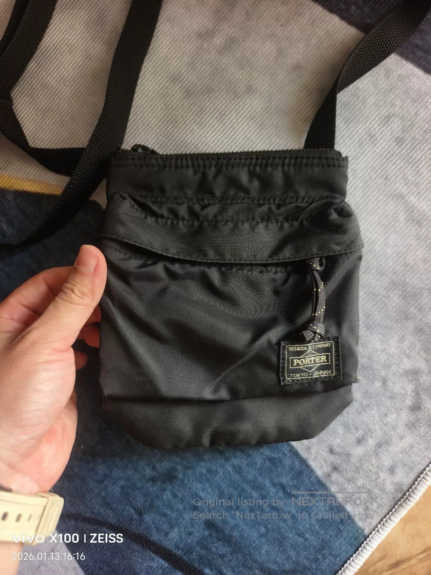 Porter Porter Force Black Small Shoulder Crossbody Bag. Size ONE SIZE - 1 Thumbnail