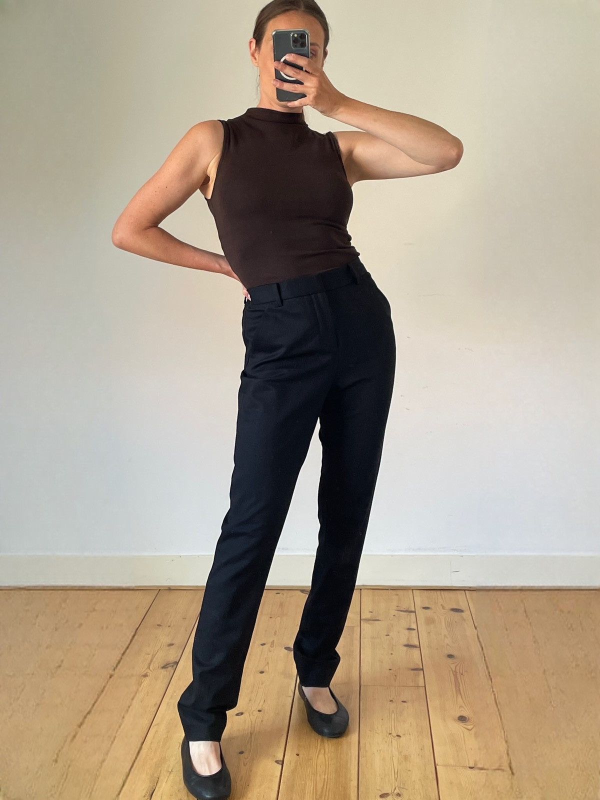 Helmut Lang Helmut Lang Slim Wool Tailored Trousers M US 8 RRP €400 Size 30" / US 8 / IT 44 - 1 Thumbnail