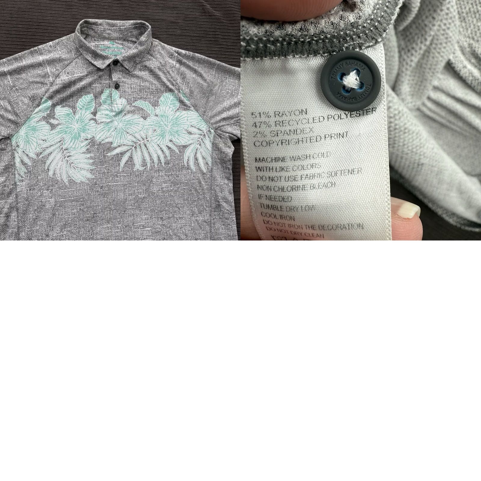 Tommy Bahama Tommy Bahama Polo Shirt Men XL Multicolor Floral Short Sleeve Beach Hawaiian Island Zone 50in Chest Shirt Polo Shirts Mens XL Size US XL / EU 56 / 4 - 8 Thumbnail