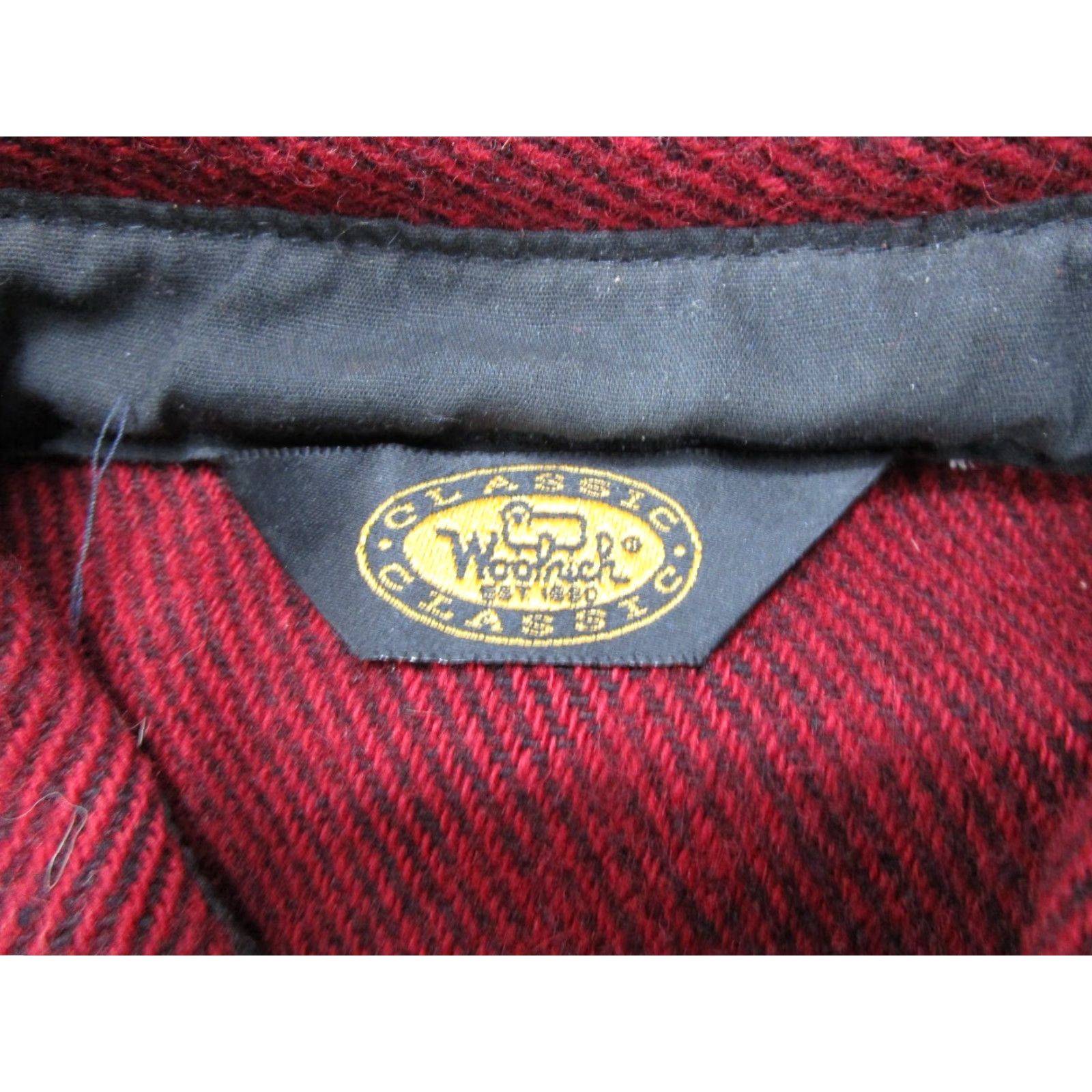 VINTAGE Woolrich Shirt Jacket Wool Red Men’s L Shirt Jacket Woolrich Woolen Mills 70s Outdoor USA Mens
