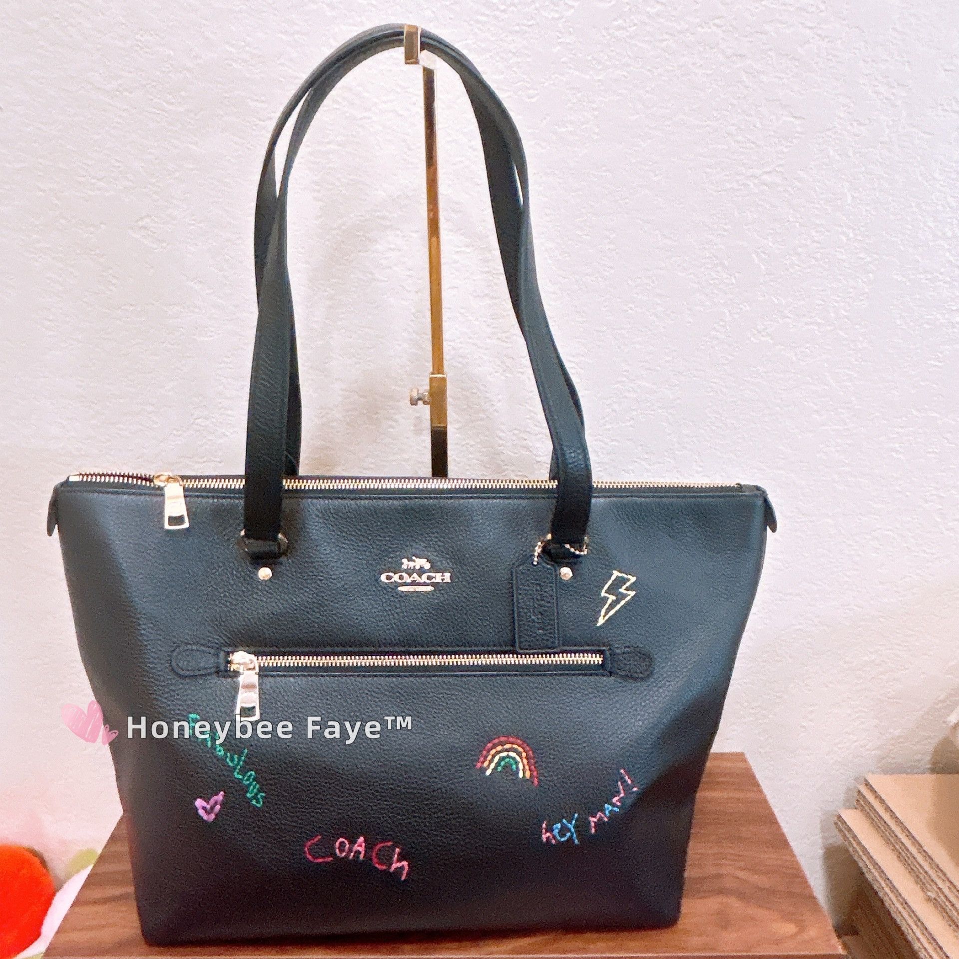 Coach NWT Coach C8365 Gallery Tote With Diary Embroidery Size ONE SIZE - 3 Thumbnail