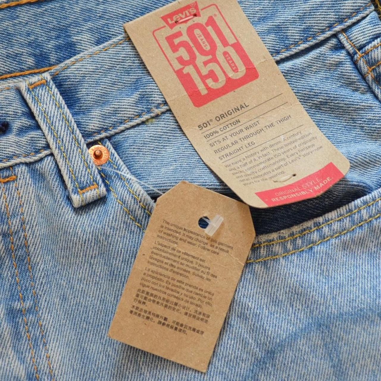 Levi's Levi’s 150th anniversary “PEACE NO WAR” 501 jeans 32 x 34 Size US 32 / EU 48 - 3 Thumbnail