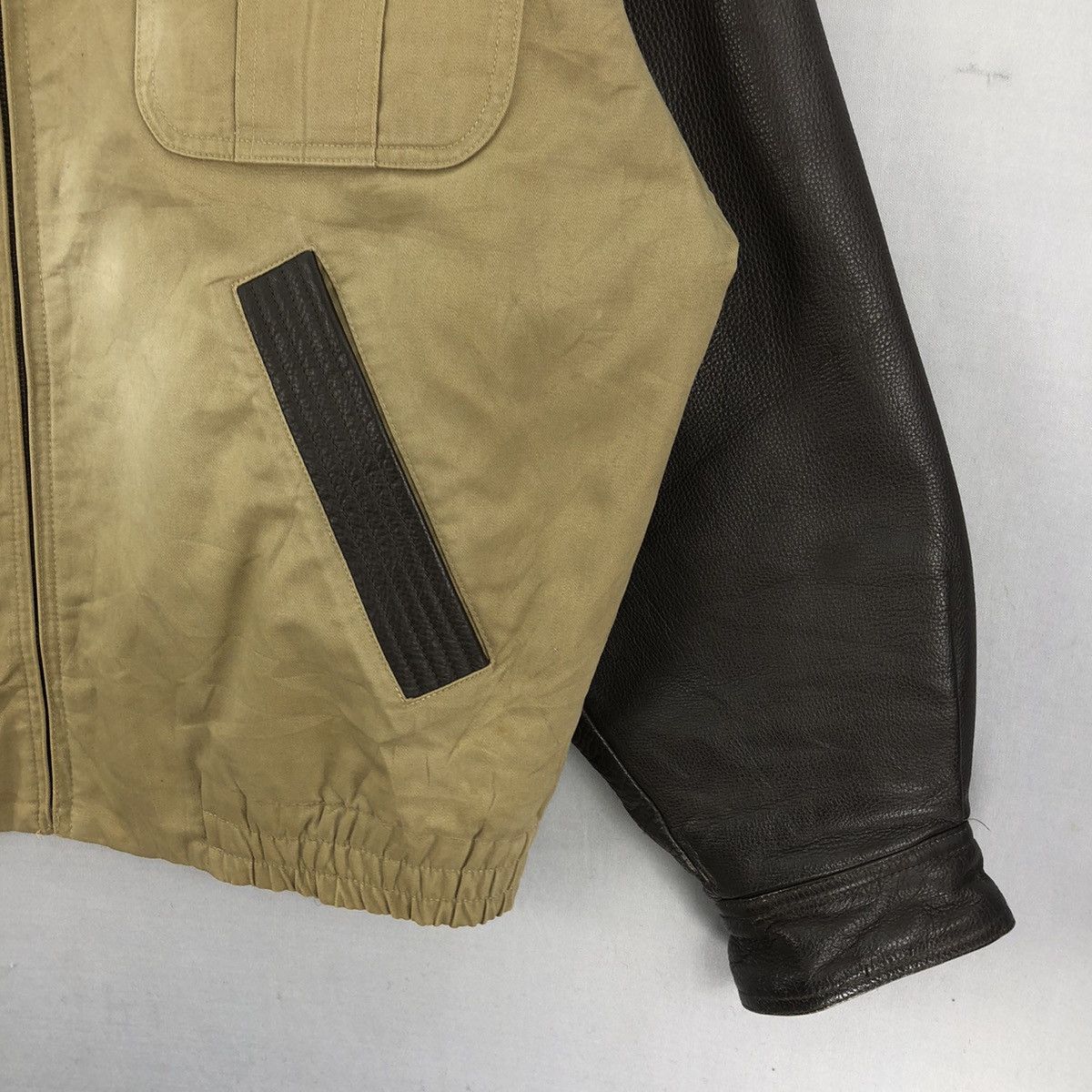 Bjorn Borg Vintage 90’s Bjorn Borg Leather Sleeve Jacket Size US XXL / EU 58 / 5 - 3 Thumbnail