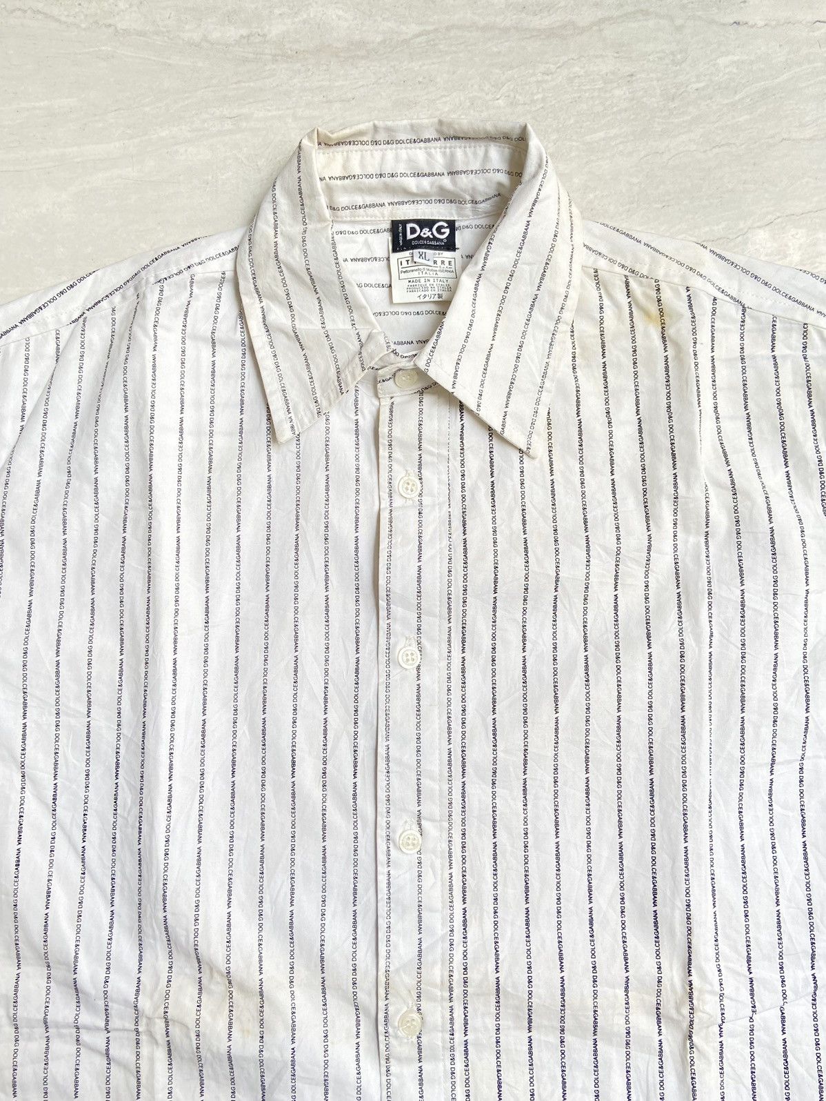 Dolce & Gabbana D&G DOLCE GABBANA White Printed Shirt Size US M / EU 48-50 / 2 - 3 Thumbnail