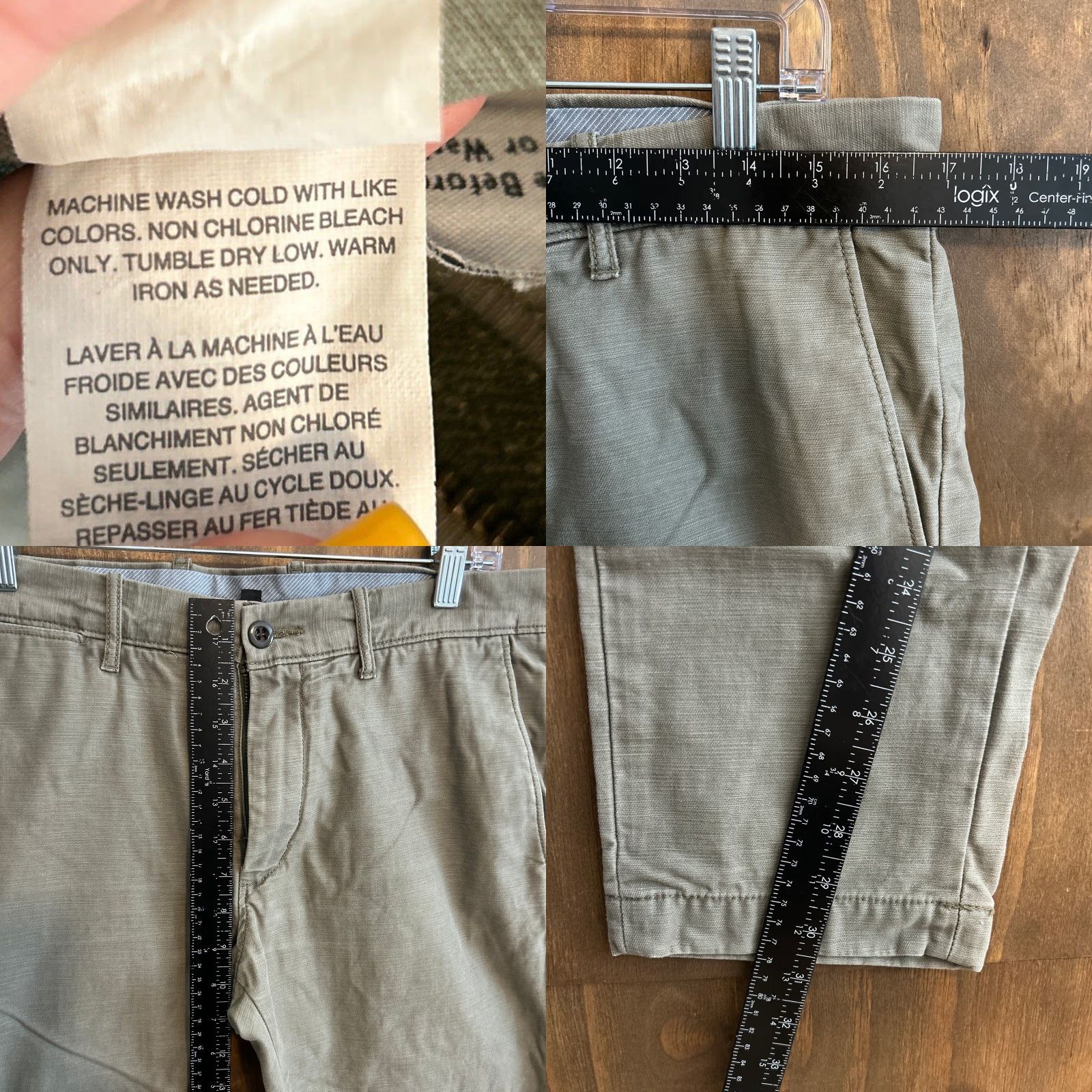 J.Crew J.CREW Mens Pants Green 484 Slim Straight Leg Chinos 100% Cotton 32x32 Size US 33 - 8 Thumbnail
