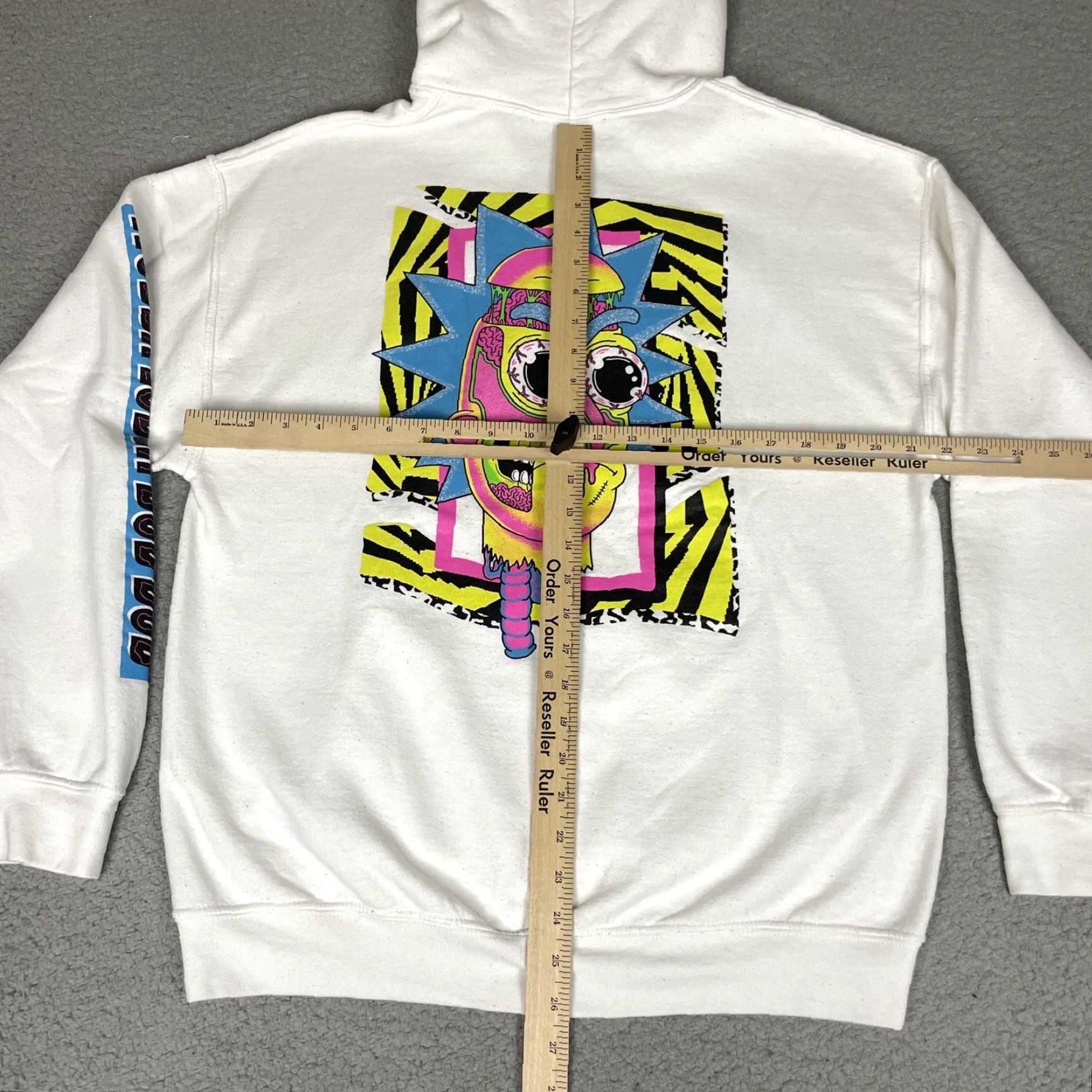Swims VINTAGE Rick And Morty Sweatshirt Mens Large White Adult Swim Hoodie Size US L / EU 52-54 / 3 - 7 Thumbnail