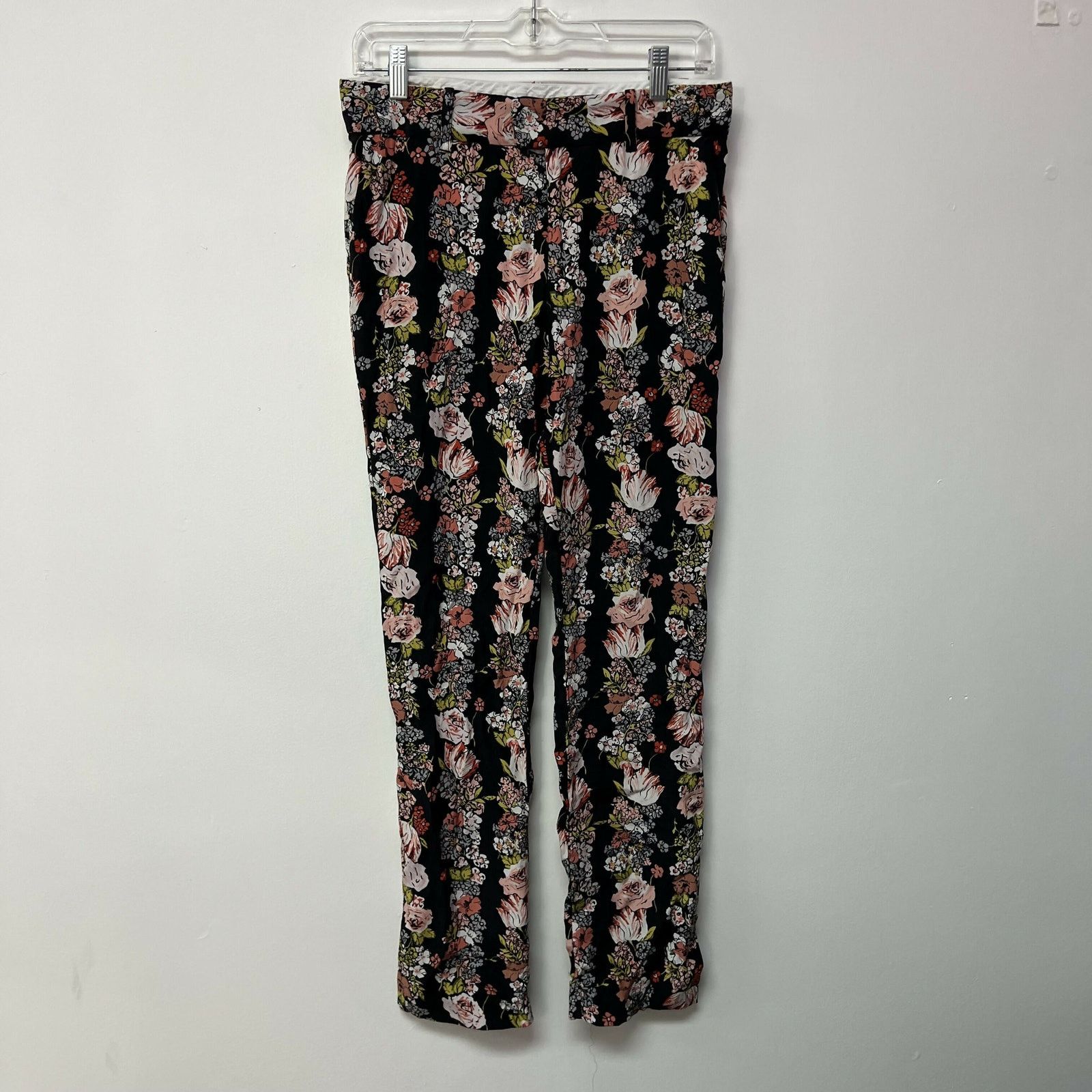 Equipment Equipment 100% Silk Multicolor Floral Trouser Pants Sz XS Size 26" / US 2 / IT 38 - 2 Thumbnail