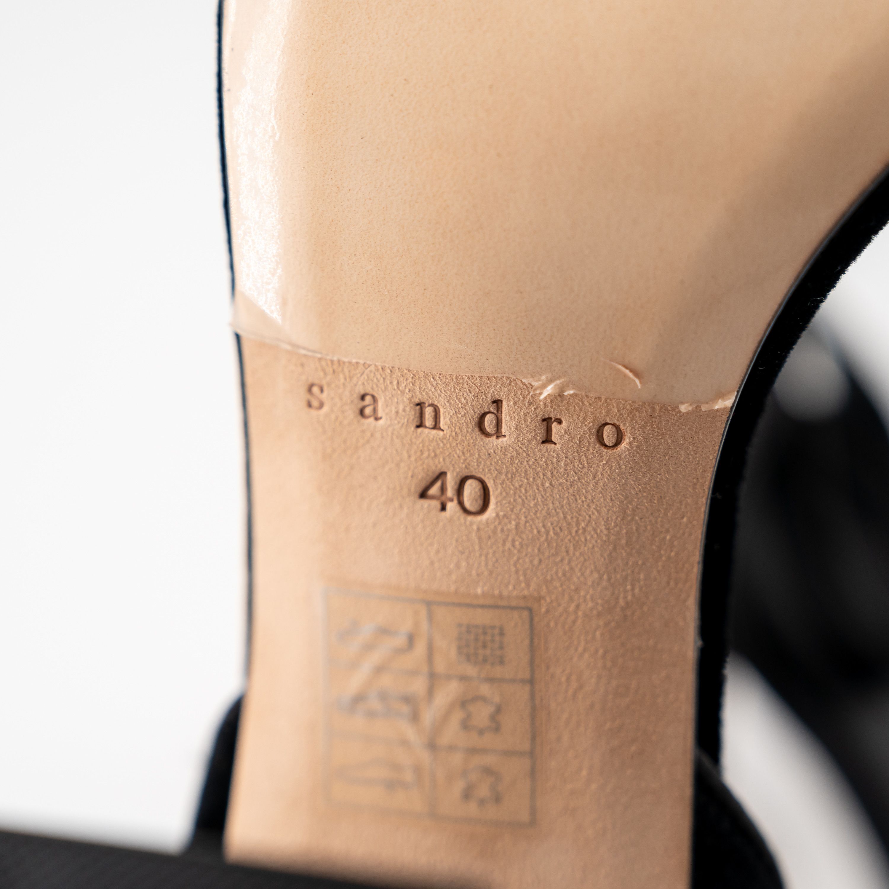 Sandro 40 Sandro Black Sandals Velvet Heels Adrianne Size US 10 / IT 40 - 8 Thumbnail