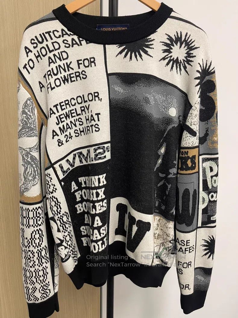 Louis Vuitton Louis Vuitton Patchwork printed sweater Size US M / EU 48-50 / 2 - 1 Thumbnail