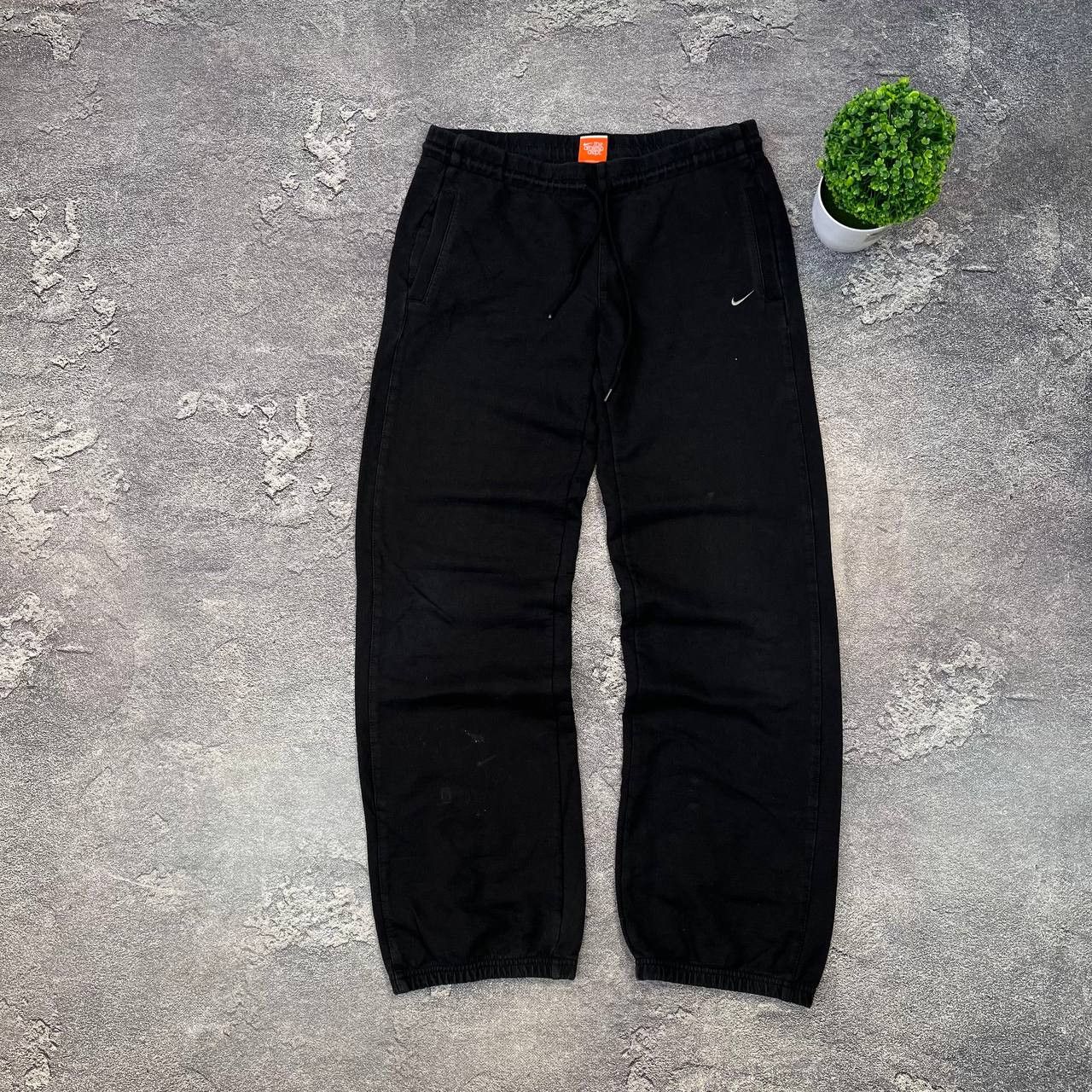 Nike Vintage Nike Black Drill Baggy Sweatpants Pants Sz M Size US 33 - 1 Thumbnail