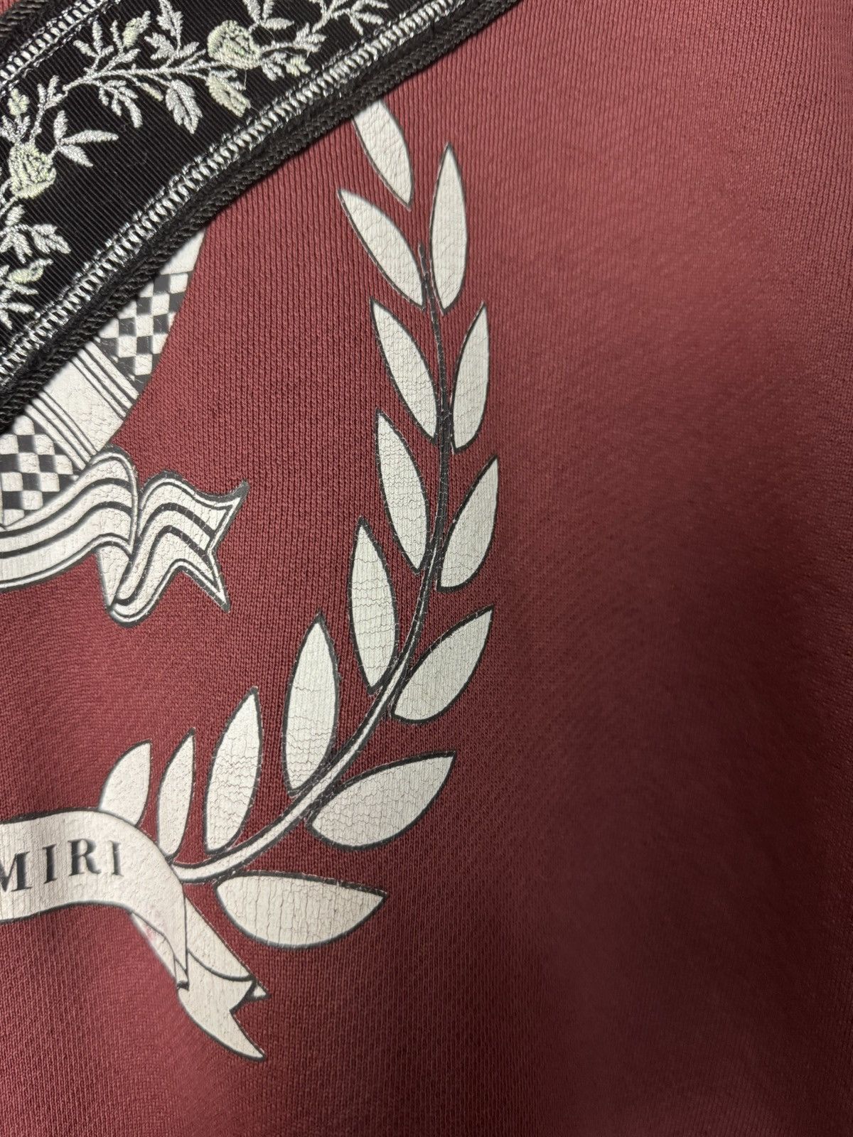 Amiri Amiri Sweatshirt Crewneck Maroon Burgundy Luxury Designer Size US L / EU 52-54 / 3 - 9 Thumbnail