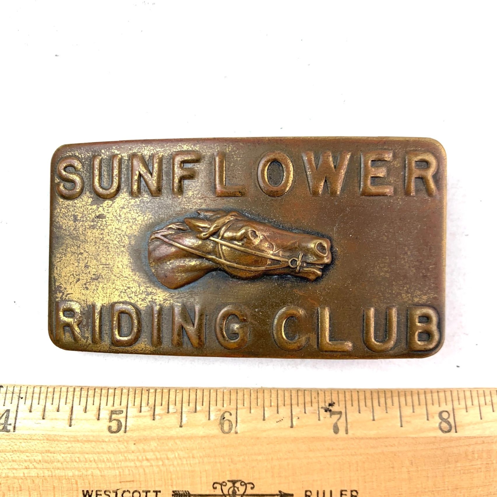 Sunflower VINTAGE Sunflower Riding Club 3D Metal Belt Buckle Men Western Buckle Tungsten? Size ONE SIZE - 5 Thumbnail