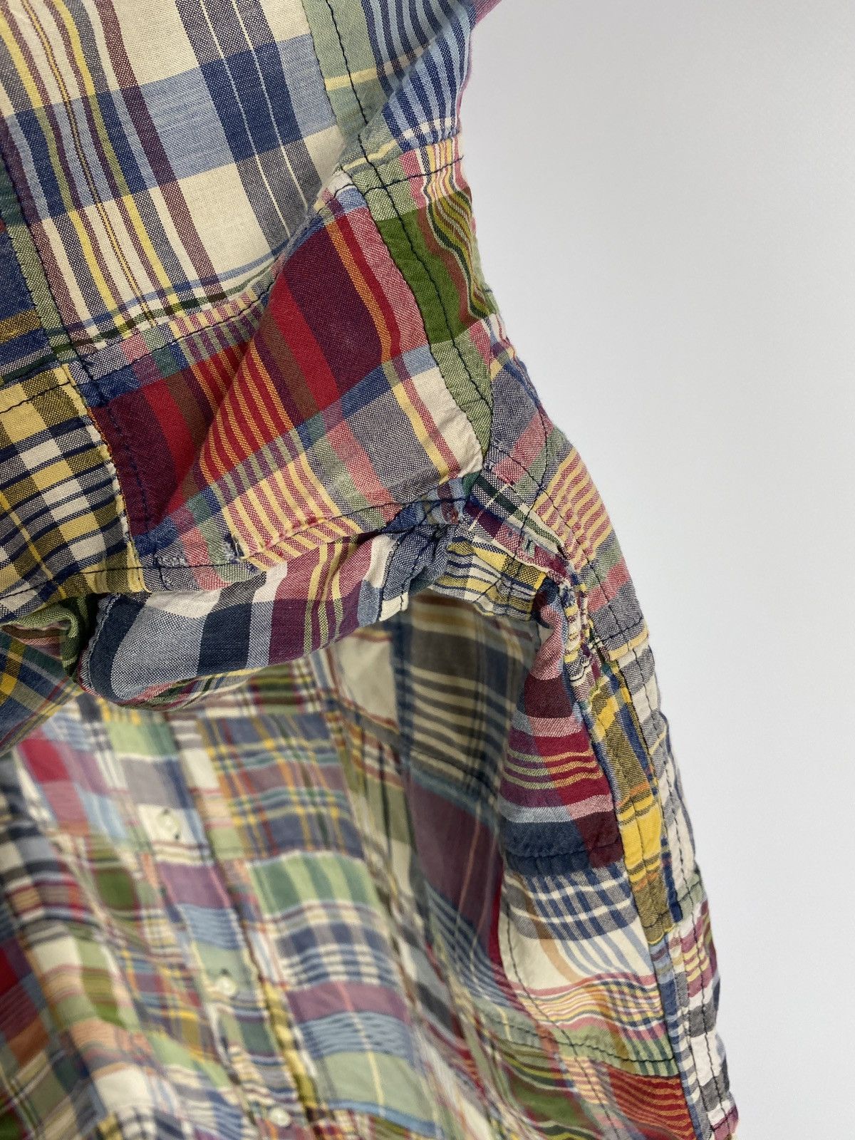 Ralph Lauren RRL Ralph Lauren Patchwork Distressed Nova Check Shirt Size US L / EU 52-54 / 3 - 10 Thumbnail