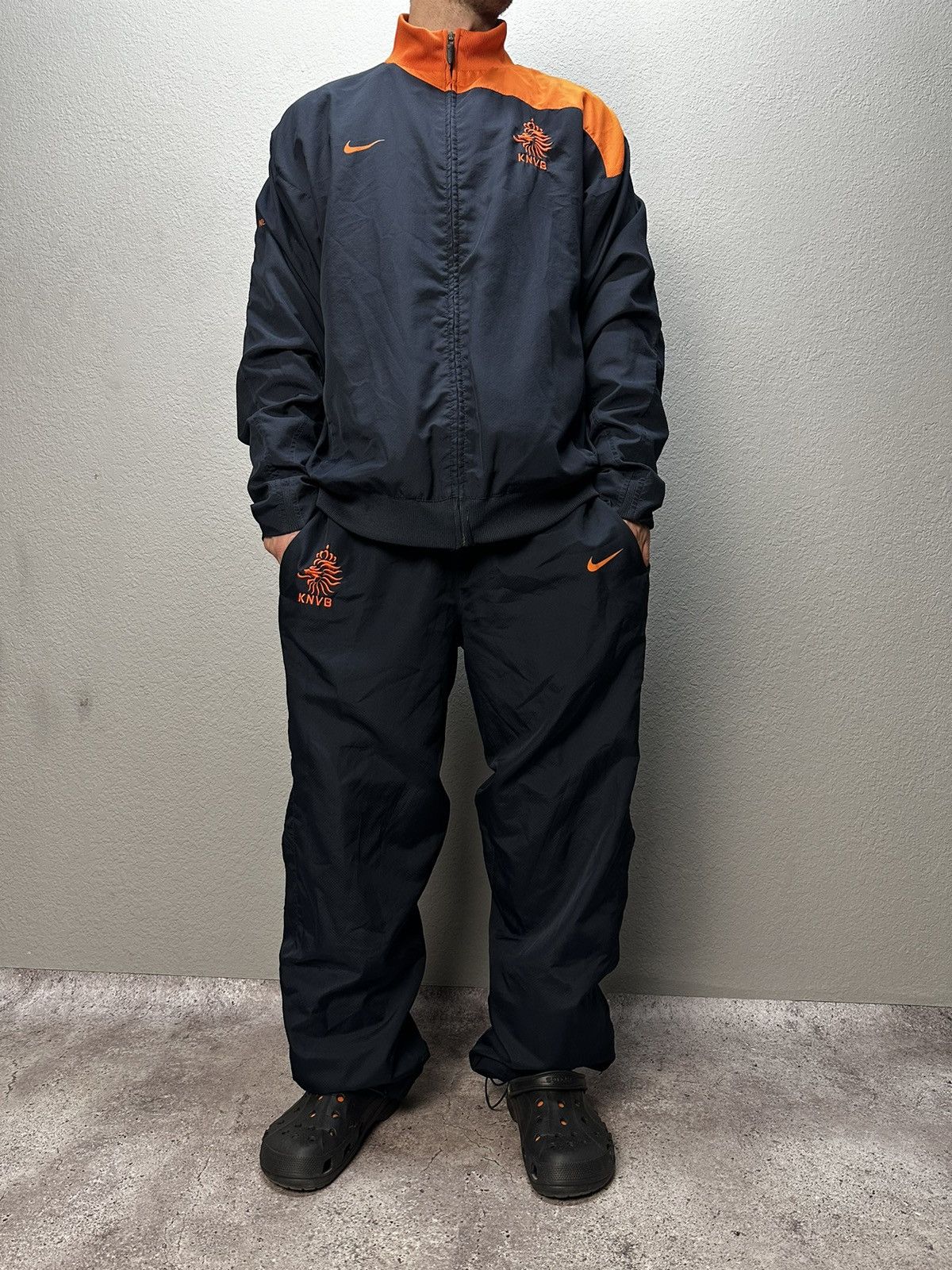Adidas × Vintage Vintage 3v1 Nike Netherland Track nylon Suit Size XL Size 42R - 3 Thumbnail