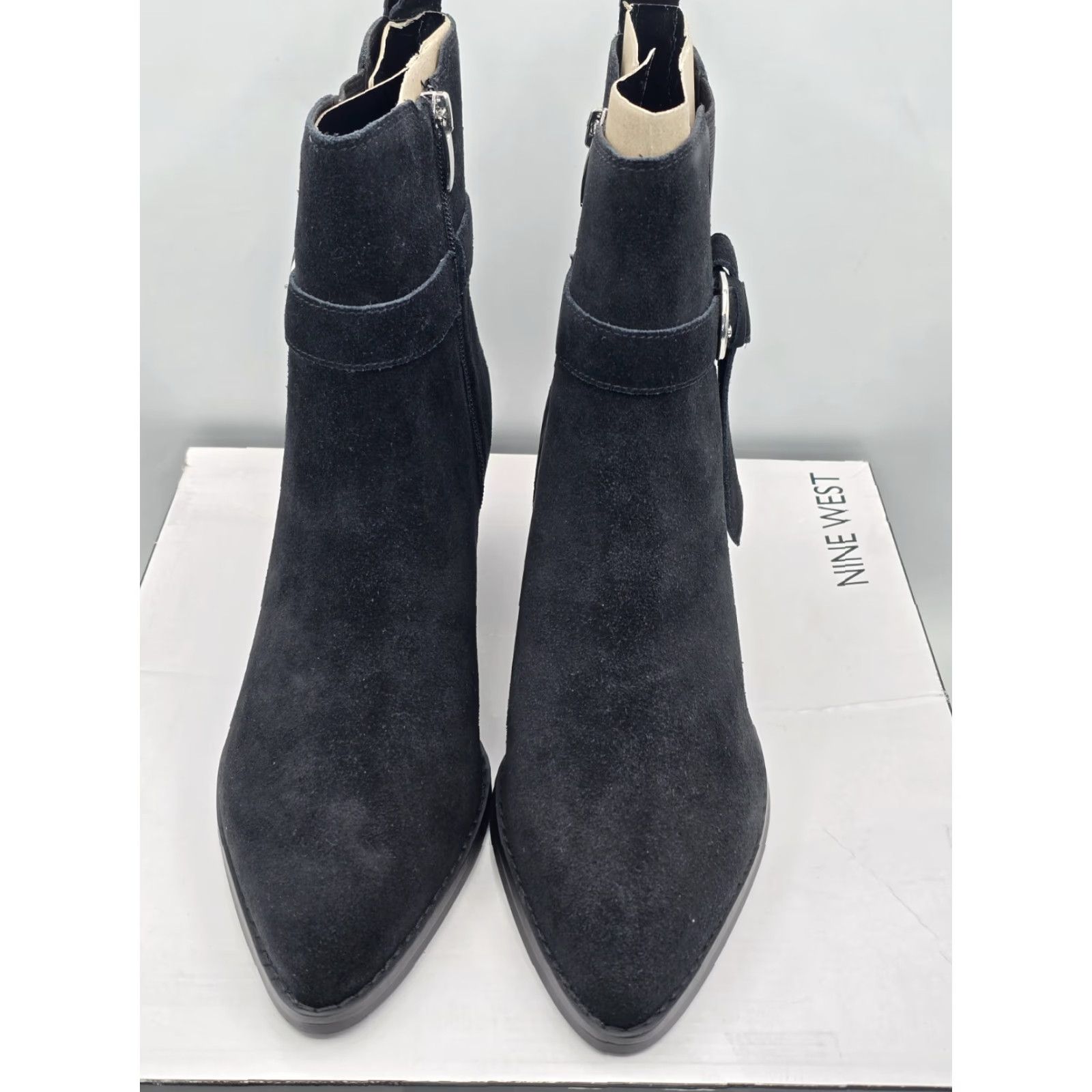Nine West Nine West Lemone Block Heel Pointy Toe Suede Dress Booties Black Size 9 M Women Bootie Size M / US 6-8 / IT 42-44 - 3 Thumbnail