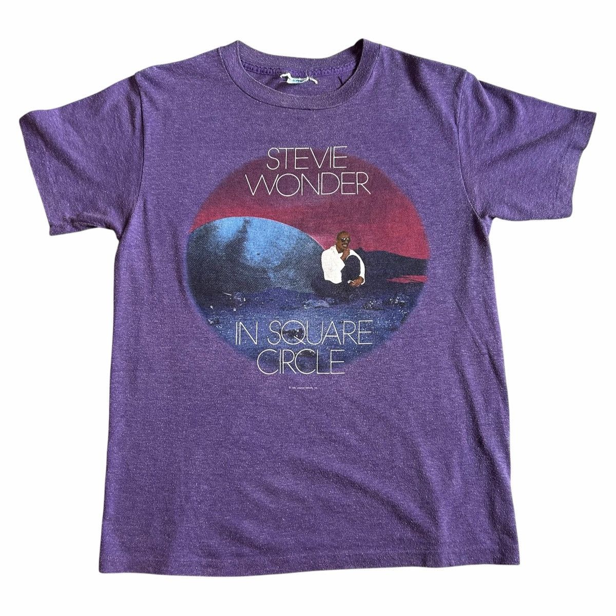 Vintage 80’s Stevie Wonder In Square Circle t-shirt Size US M / EU 48-50 / 2 - 1 Thumbnail