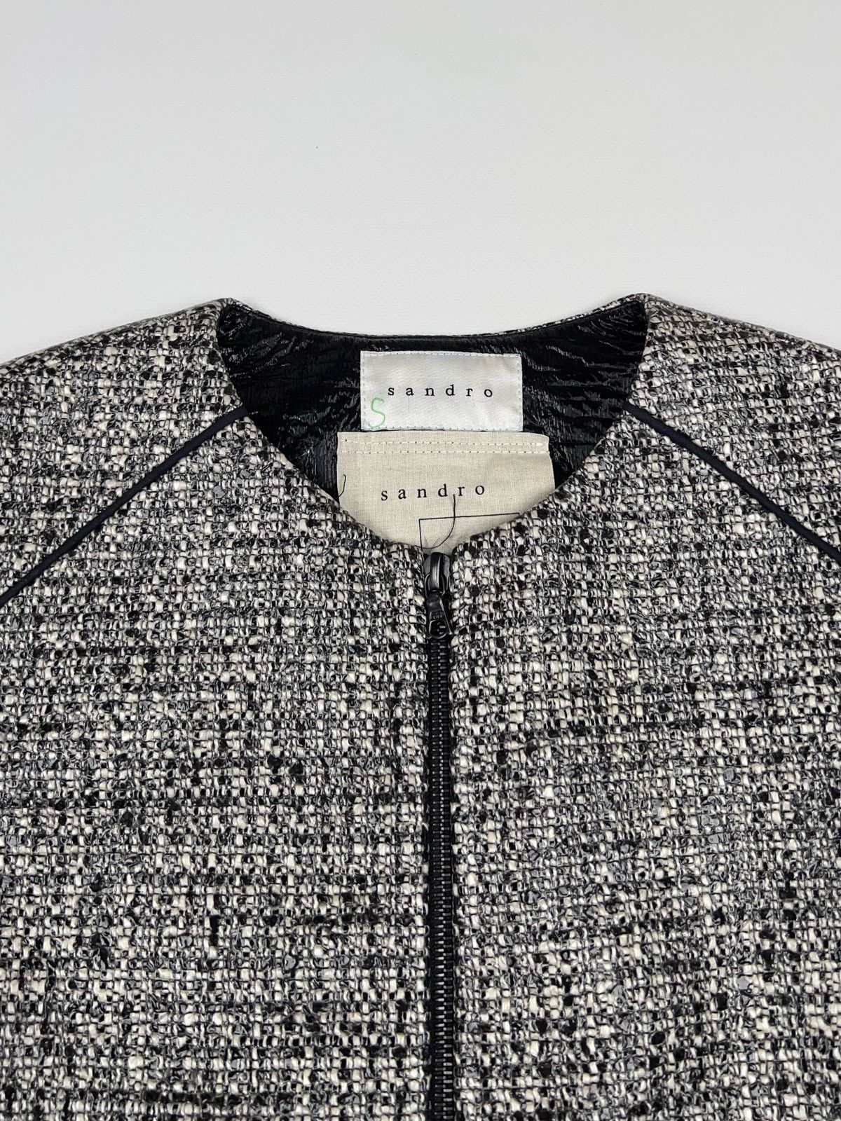 Sandro Sandro Sample Vedette Jacket Tweed Metallic Size S / US 4 / IT 40 - 12 Thumbnail
