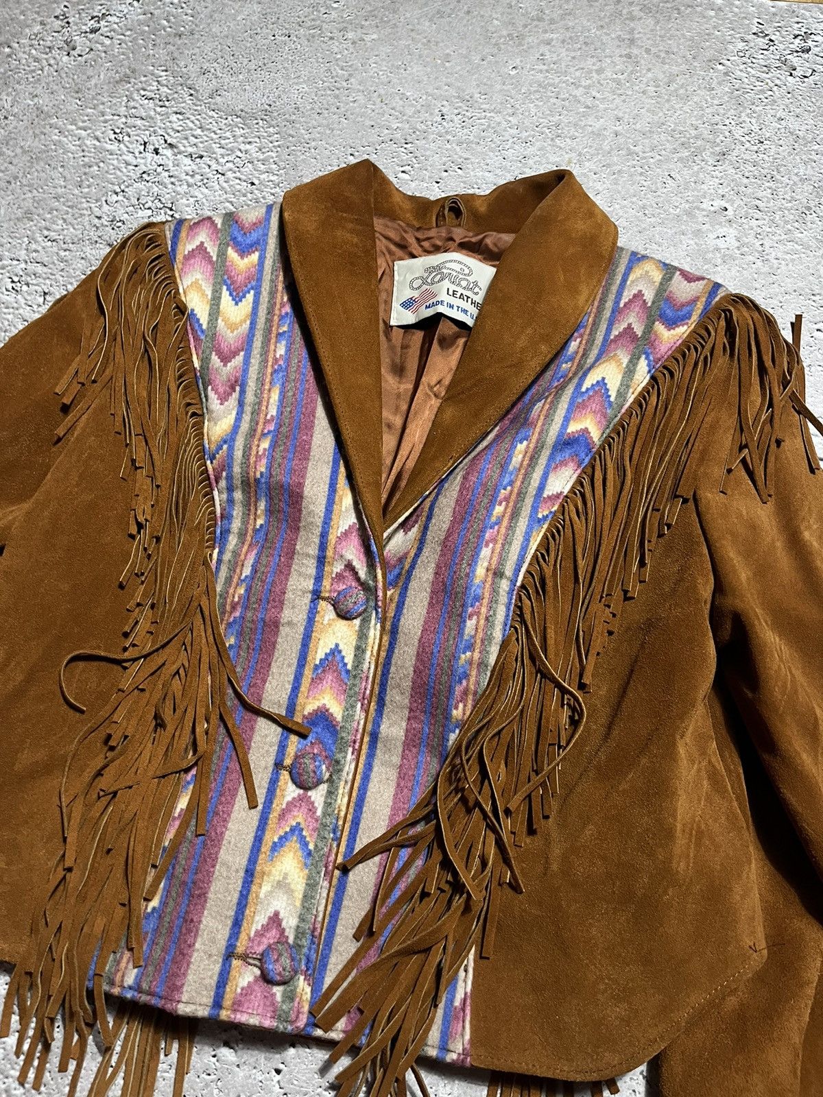 Cowboy Equipment Vintage Woman’s Made USA Lariat Leather Western Jacket Size M / US 6-8 / IT 42-44 - 9 Thumbnail