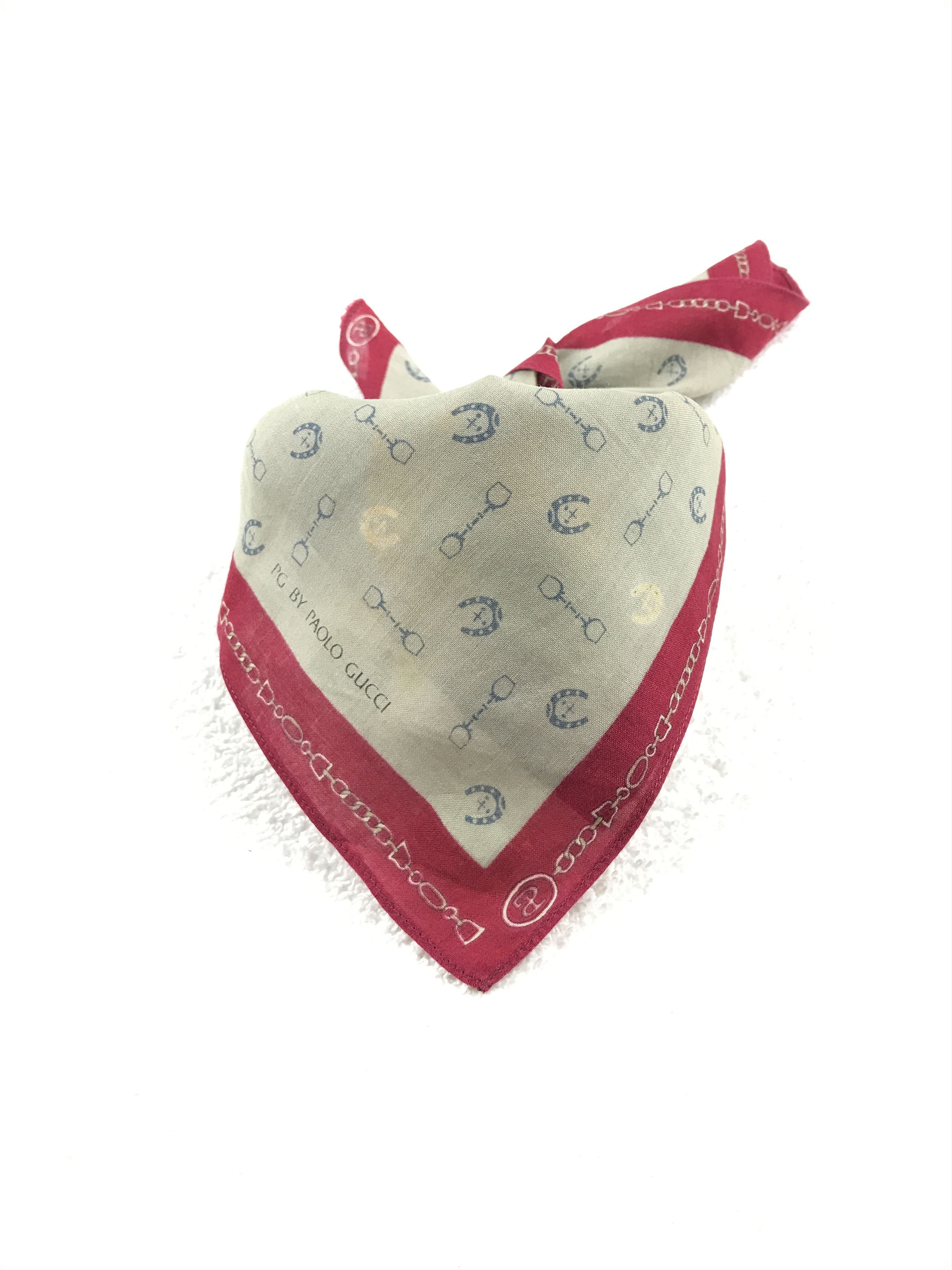 Paolo Gucci × Vintage Vintage Paolo Gucci Bandana Neckerchief Handkerchief Size ONE SIZE - 3 Thumbnail