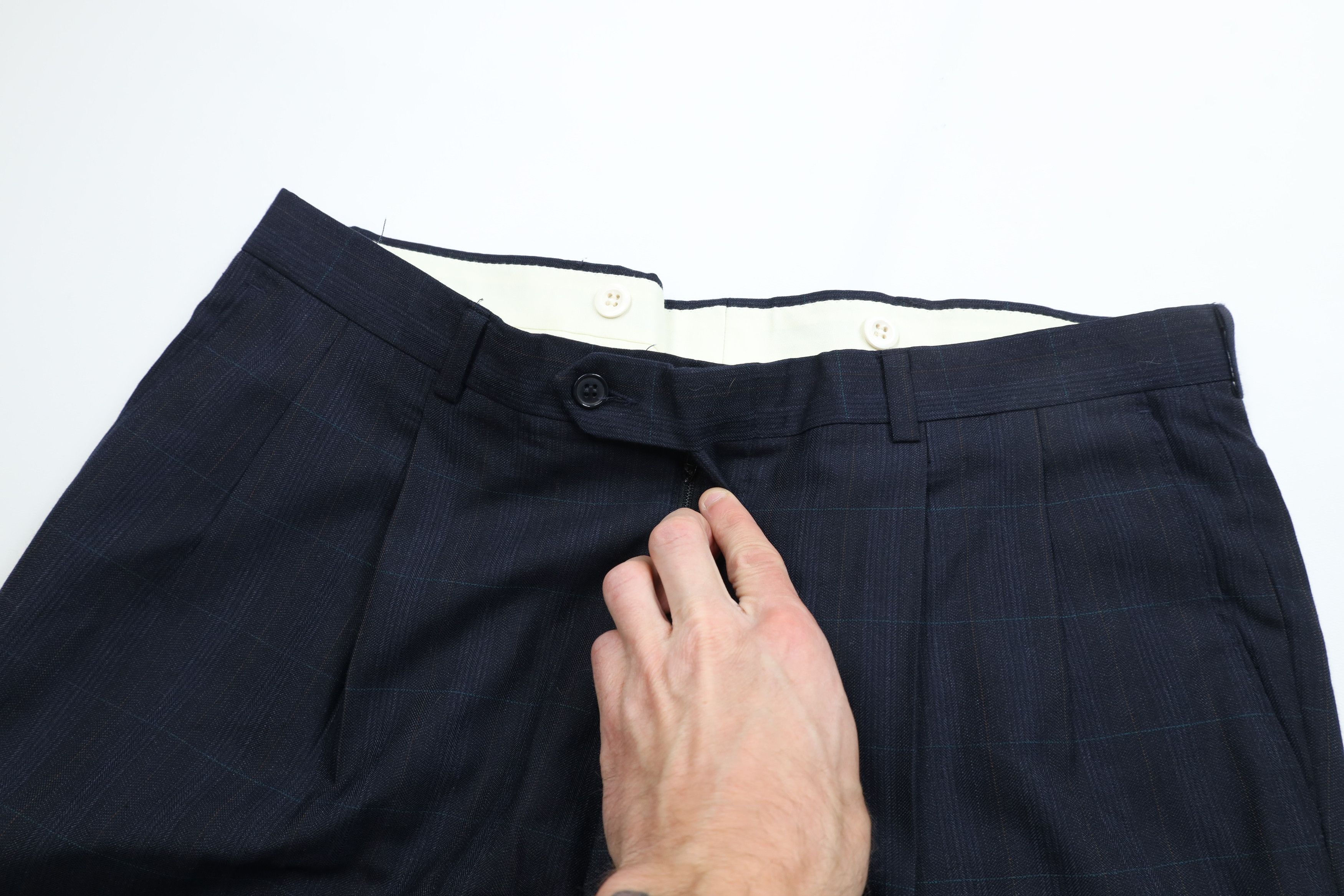 Vintage Vintage 70s Streetwear Wide Leg Chino Pants Plaid USA Size US 36 / EU 52 - 7 Thumbnail