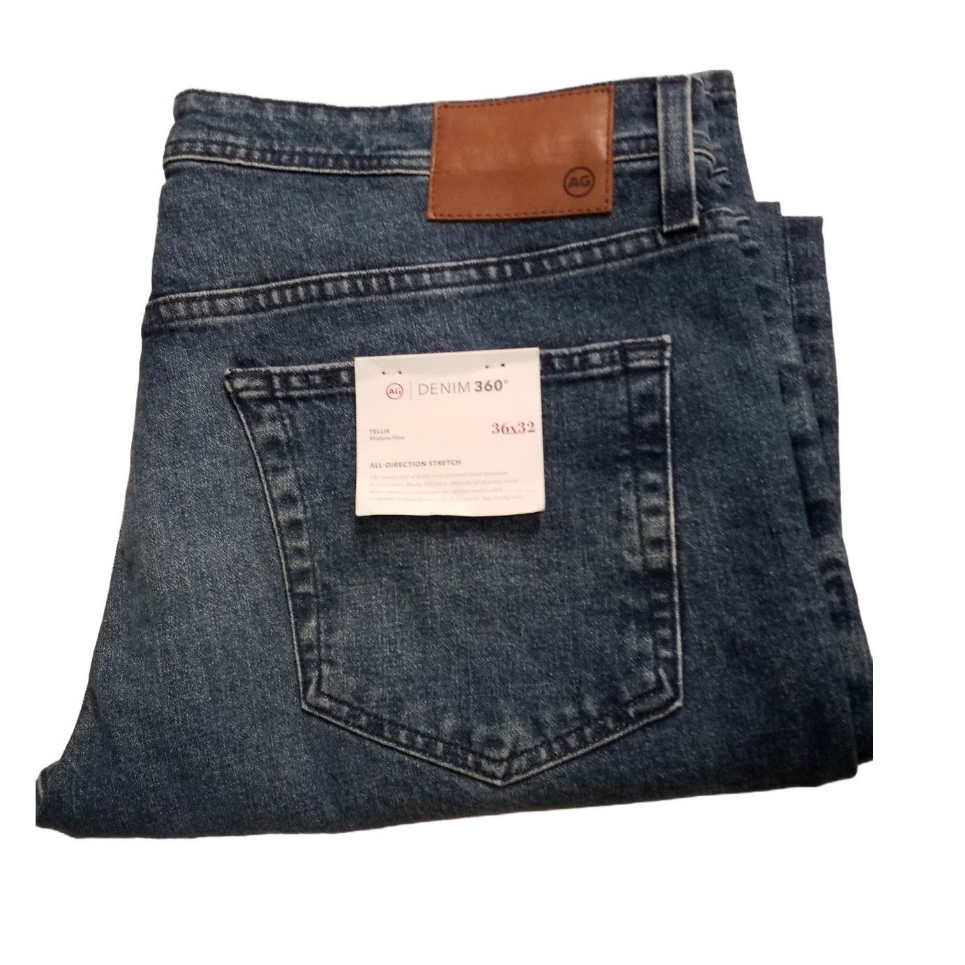 AG Adriano Goldschmied AG Tellis 360 Modern Slim Cloud Soft Vapor Wash 36x32 NWT Size US 36 / EU 52 - 5 Thumbnail