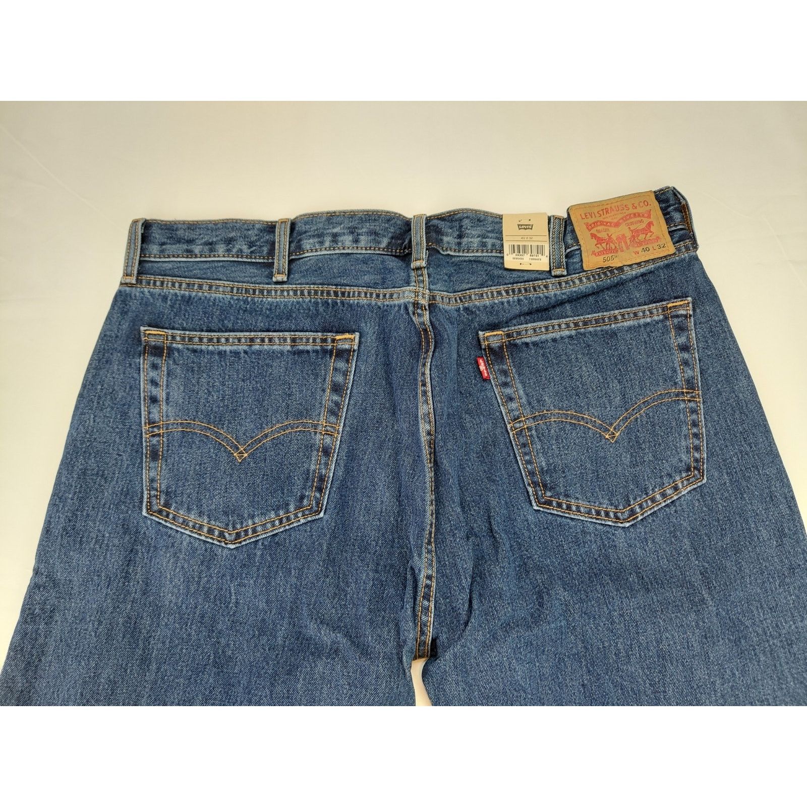 Levi's Levis NEW 505 Regular Straight Leg 40x32 Dark Stonewash Jean Size US 40 / EU 56 - 6 Thumbnail