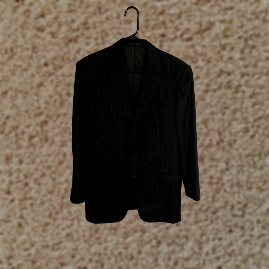 Ermenegildo Zegna Ermenegildo Zegna Neiman Marcus Navy Blue Pinstripe Suit Jacket - Men 40R Size 40R - 1 Thumbnail