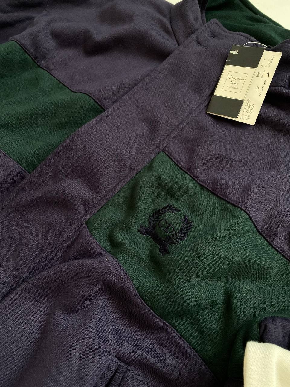Christian Dior Monsieur Vintage 1980 Christian Dior Monsieur Full Zip Sweater Size US L / EU 52-54 / 3 - 3 Thumbnail