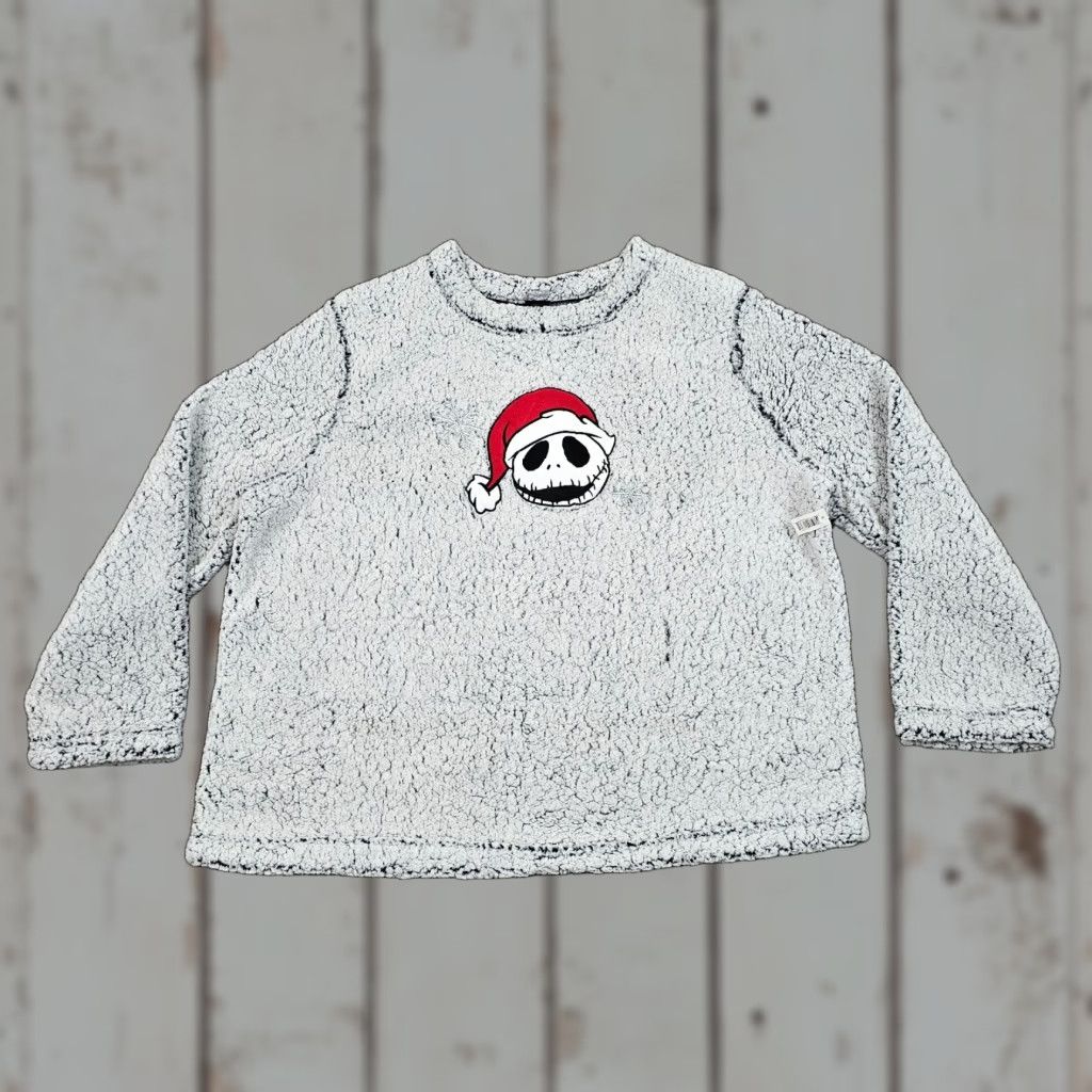 Disney DISNEY Sweatshirt Female 2X Gray Nightmare Before Christmas Jack Skellington NWT Adult Womens Christmas Fleece Graphic Print Long Sleeve Size XXL / US 16-18 / IT 52-54 - 1 Thumbnail