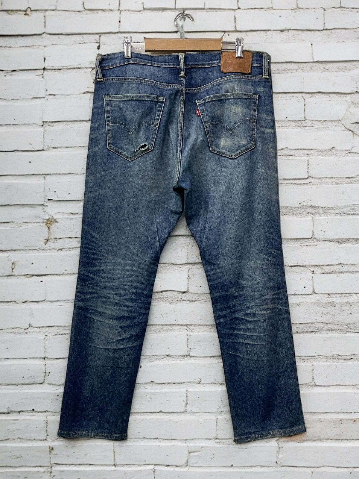 Levi's × Levi's Vintage Clothing × Vintage Vintage Levis 541 Distressed Crashed Tapered Leg Jeans Size US 34 / EU 50 - 2 Thumbnail