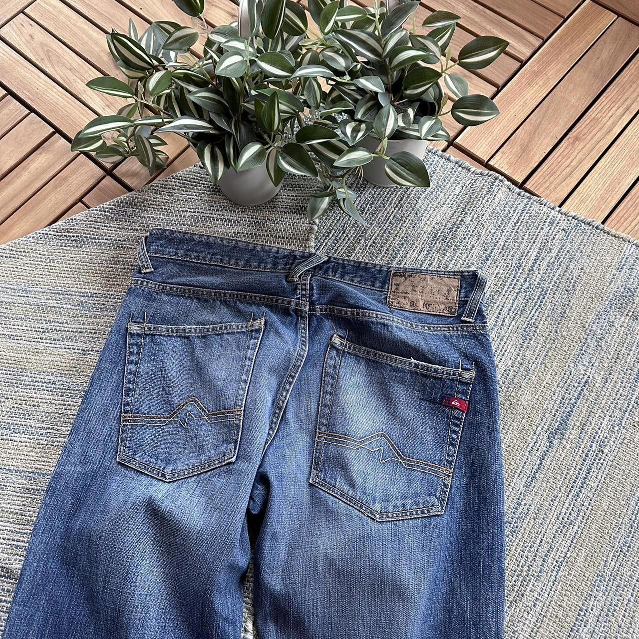 Vintage Y2K Quiksilver Surfwear Faded Denim Pants Trousers