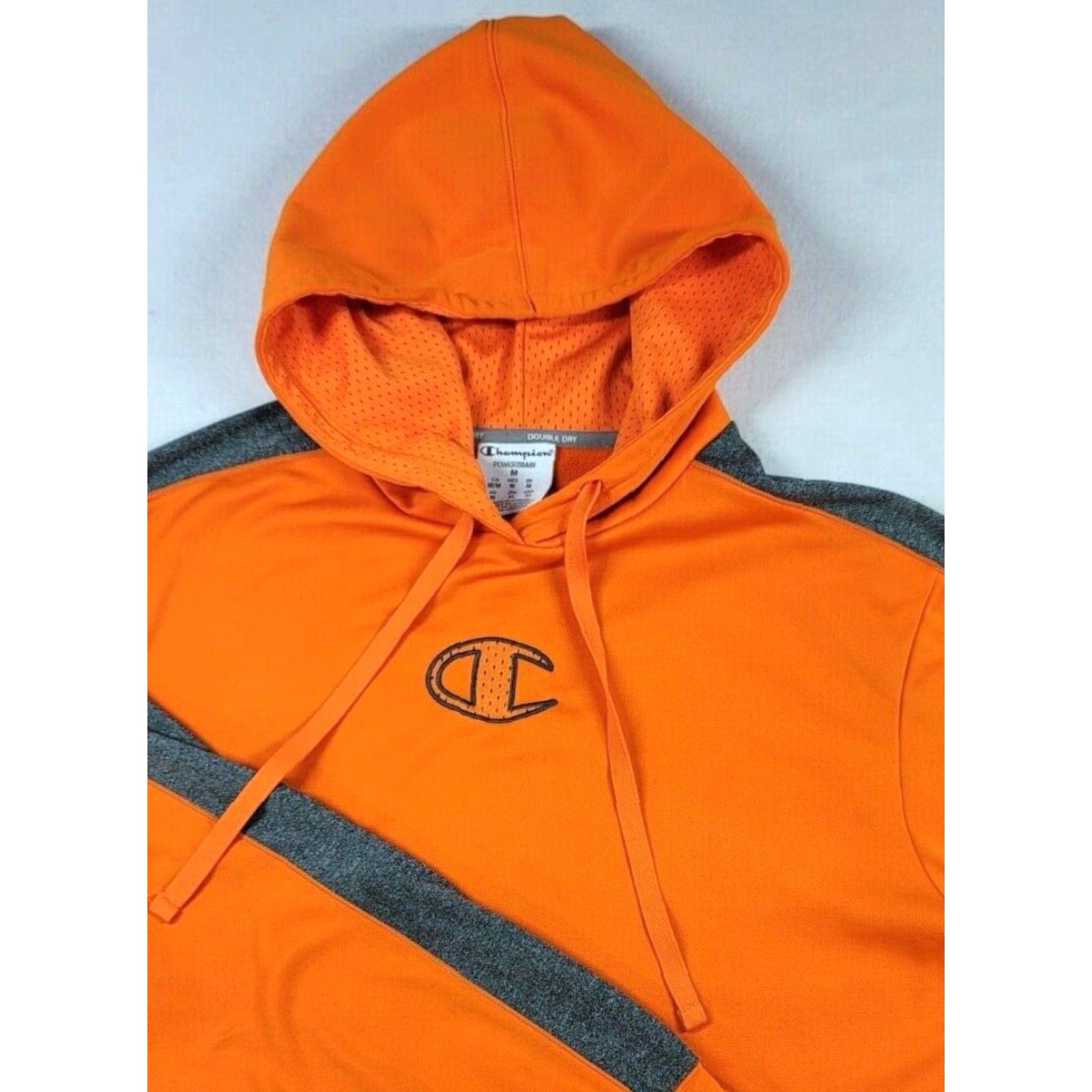 Champion VINTAGE Champion PowerTrain Double Dry Men Sz Medium Orange Adult Pullover Hoodie Size US M / EU 48-50 / 2 - 2 Thumbnail