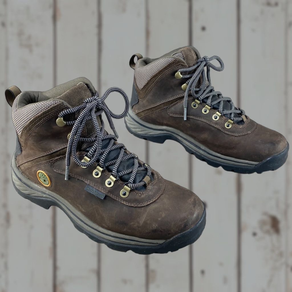 Timberland Timberland Men’s 8 M Boots White Ledge Mid Waterproof Boot Dark Brown Leather Size US 8 / EU 41 - 1 Thumbnail