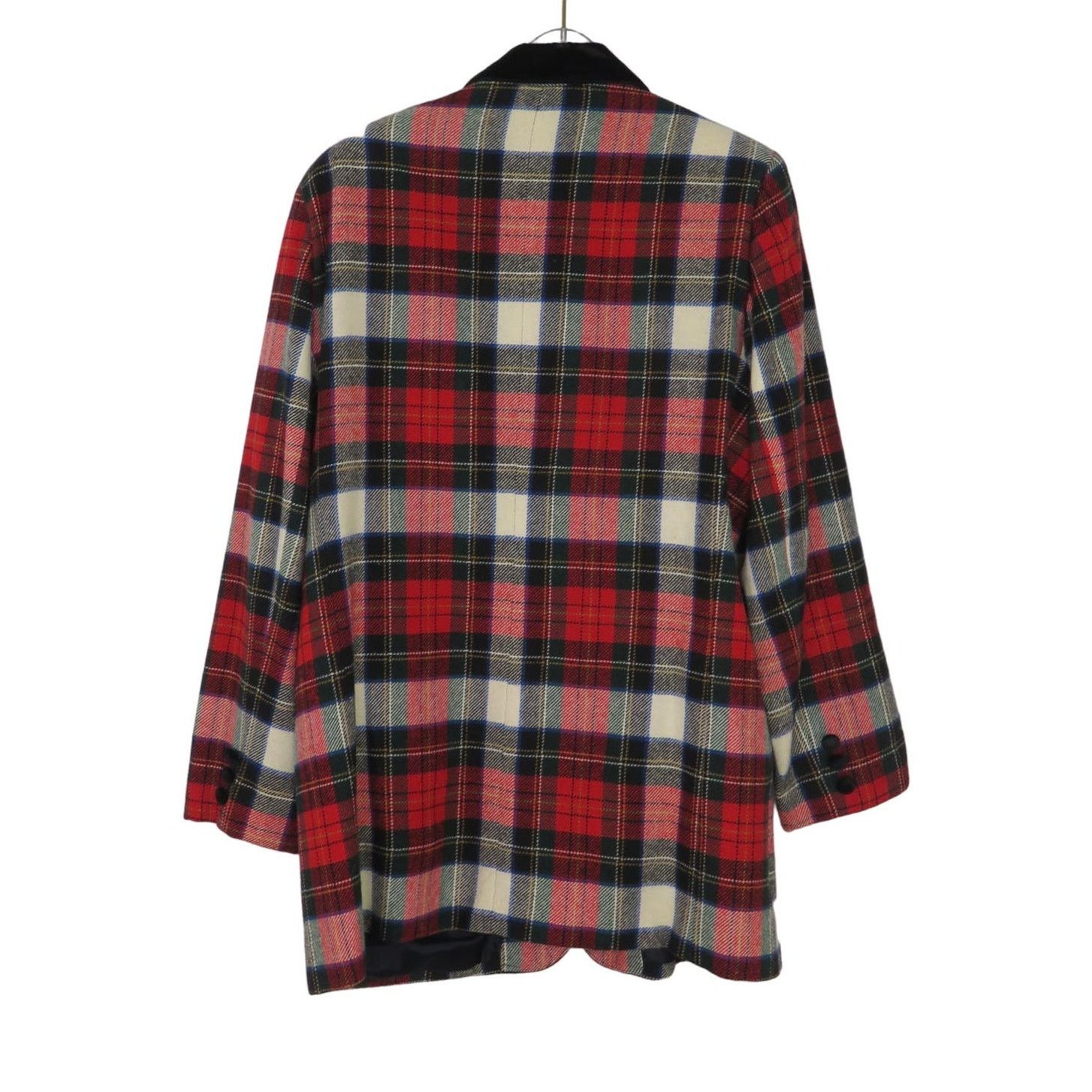 Vintage 90s White Stag Vintage Black & Red Plaid Wool Blazer XL Size XL / US 12-14 / IT 48-50 - 2 Thumbnail