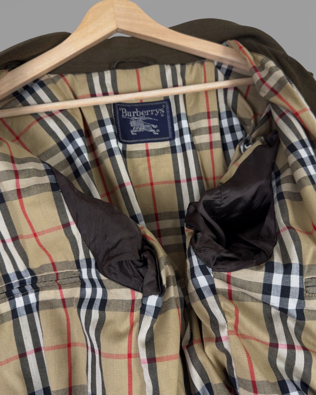 Burberry 80's BURBERRYS Nova Check Lined Suede Leather Bomber Jacket Size US L / EU 52-54 / 3 - 12 Thumbnail