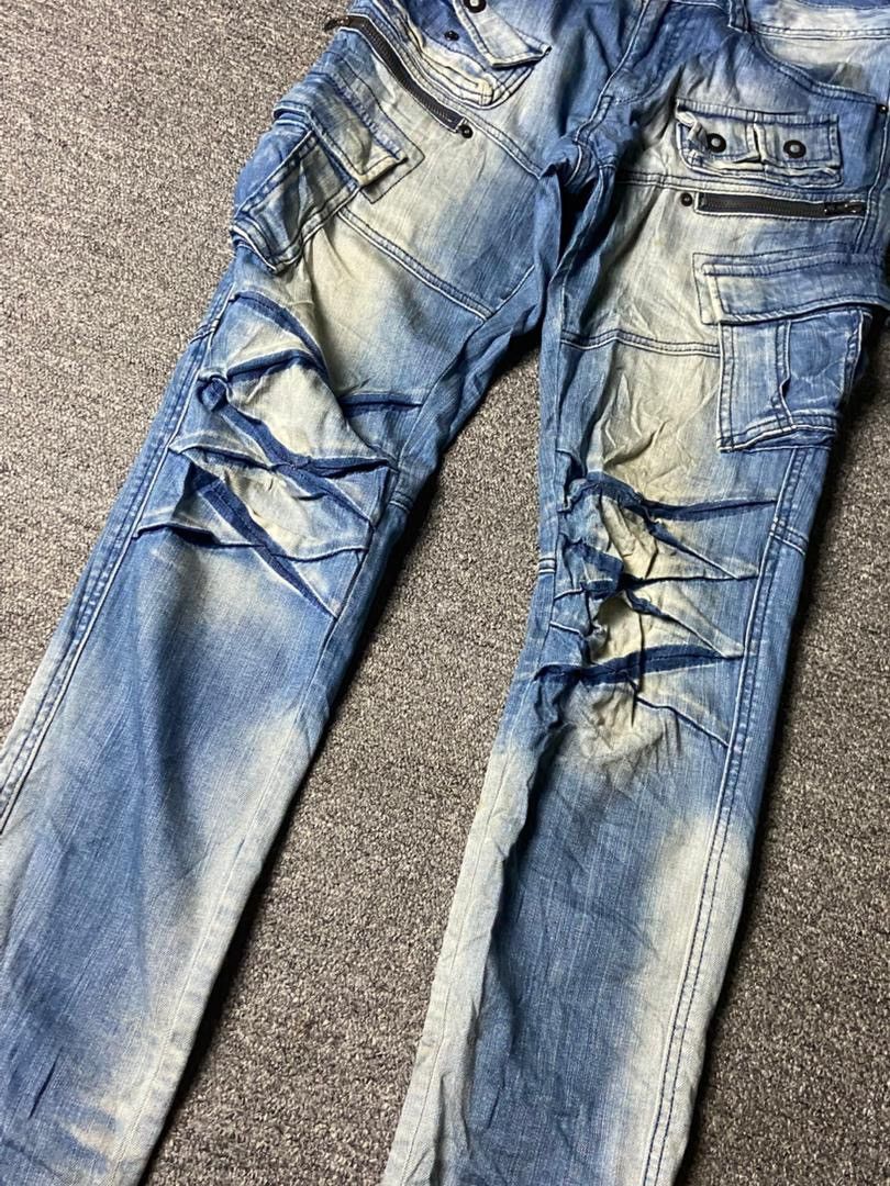 Japanese Brand Voguish Japanese Brand Cargo Denim Pants (155) Size US 32 / EU 48 - 10 Thumbnail