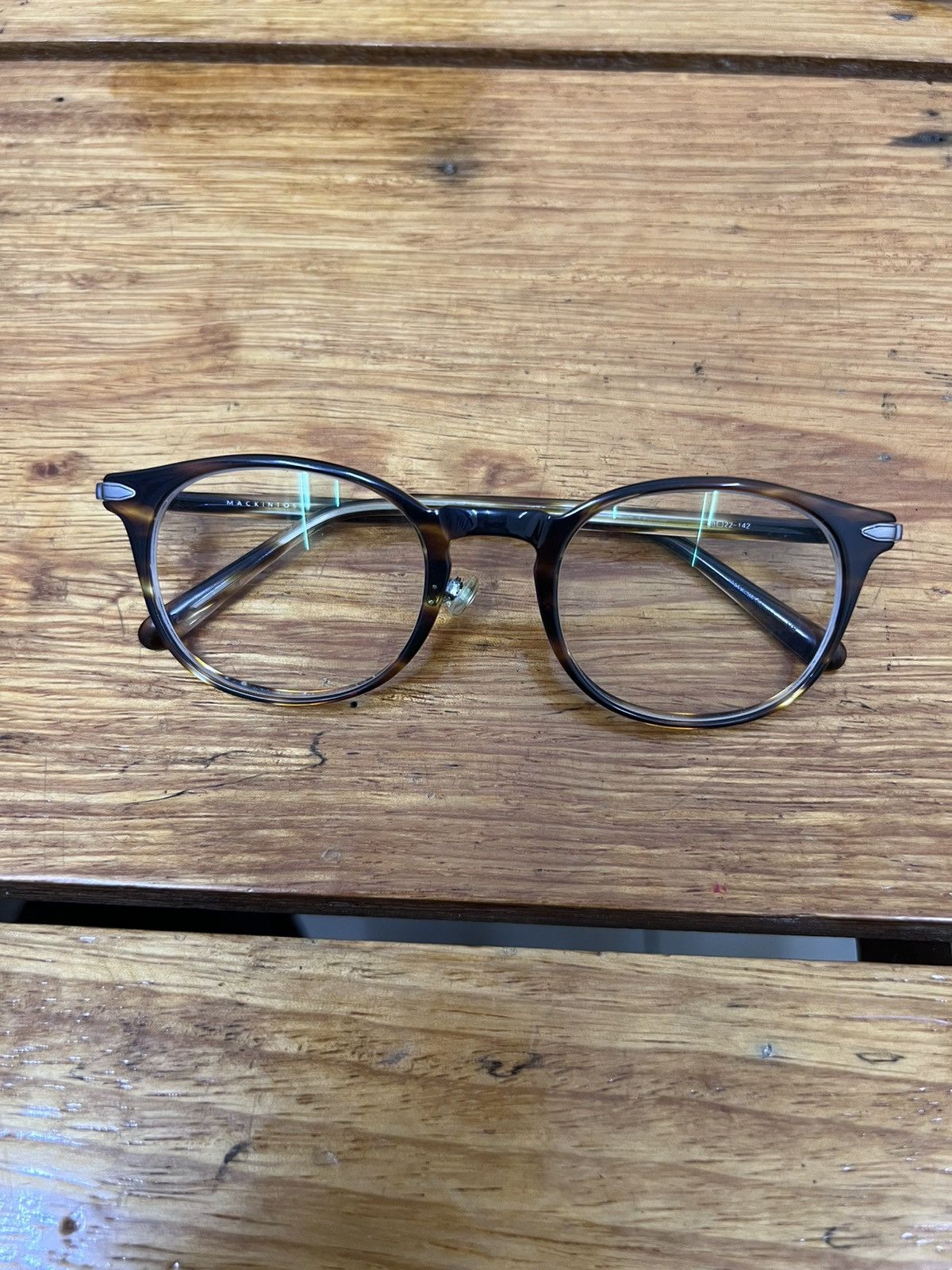 Mackintosh Mackintosh Tortoise Round Glasses Size ONE SIZE - 1 Thumbnail