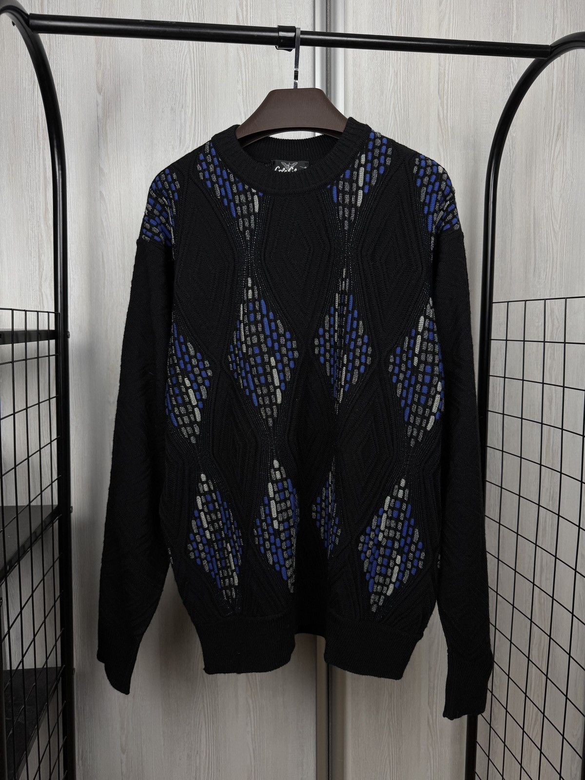 Carlo Colucci Carlo Colucci black cable knitted wool sweater size 54 Size US L / EU 52-54 / 3 - 1 Thumbnail