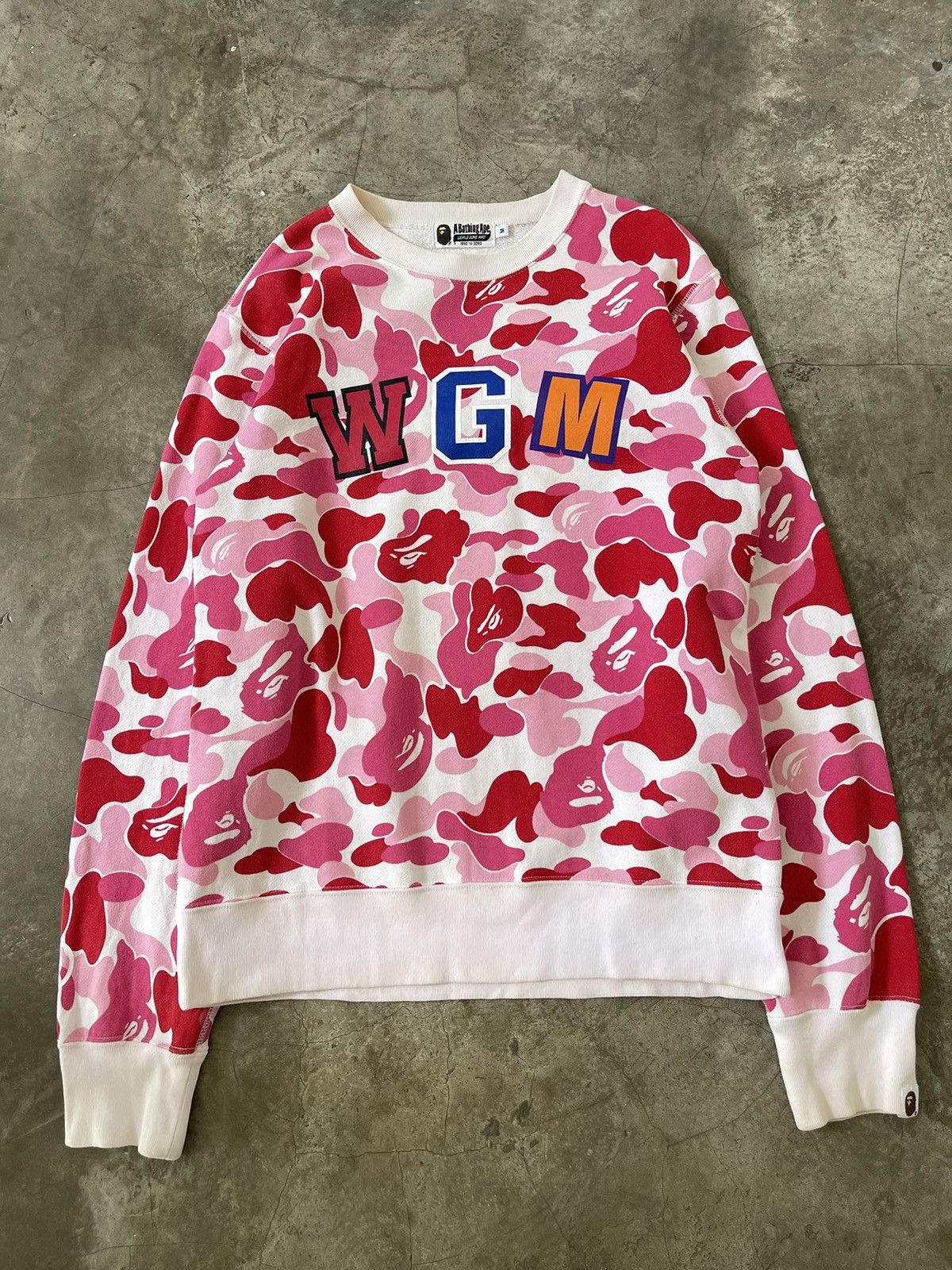 Bape ABC Shark Camo Pink Sweatshirt