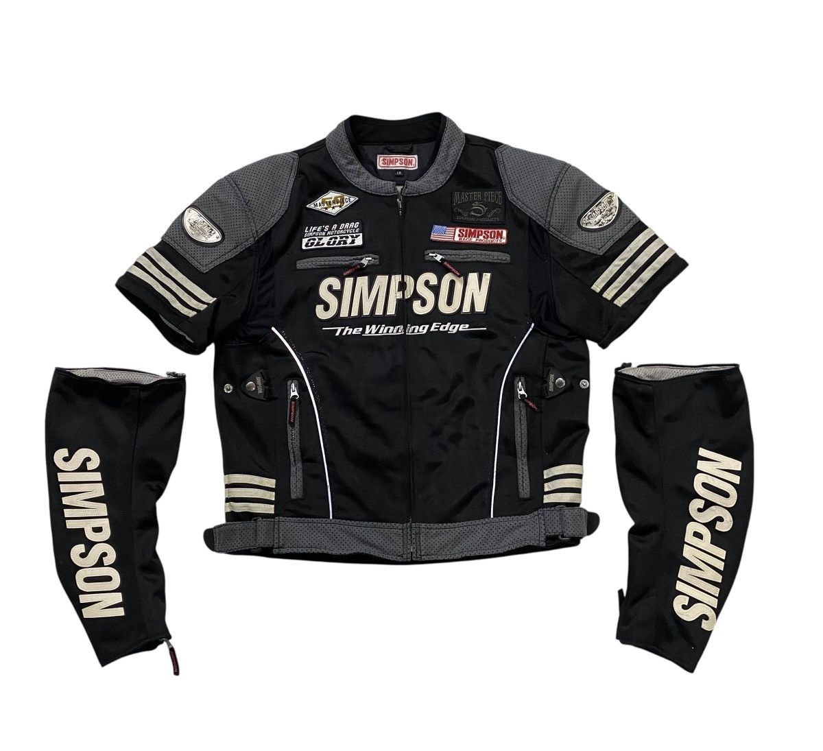 Vintage Vintage Simpson Racing Full Patches Mash Jackets Size US L / EU 52-54 / 3 - 8 Thumbnail