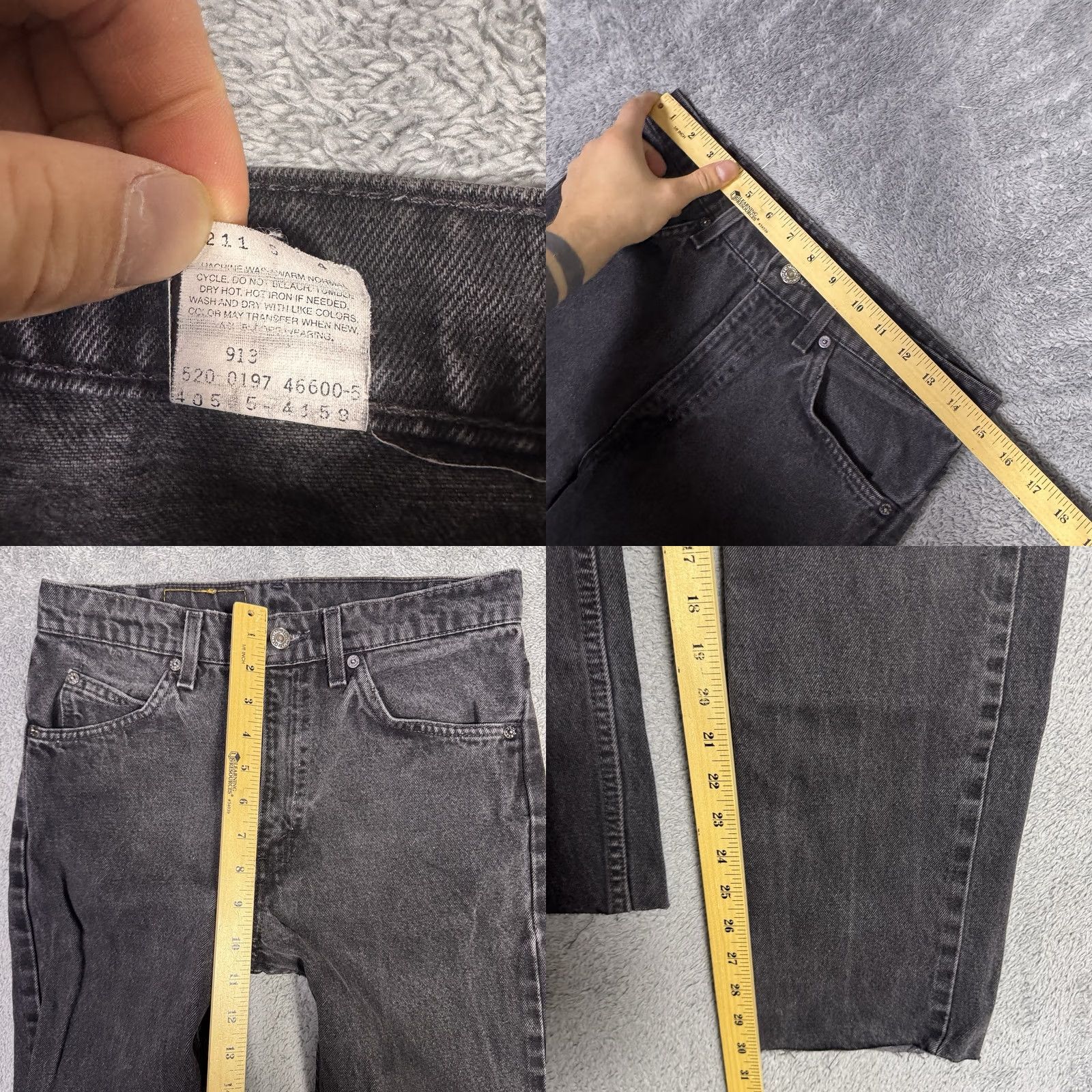 Levi's VINTAGE Levi's 505 Jeans Mens 30x30 USA Made 1997 Black 90s Orange Tab Straight Denim Urban 5-Pocket Mens Size US 30 / EU 46 - 8 Thumbnail