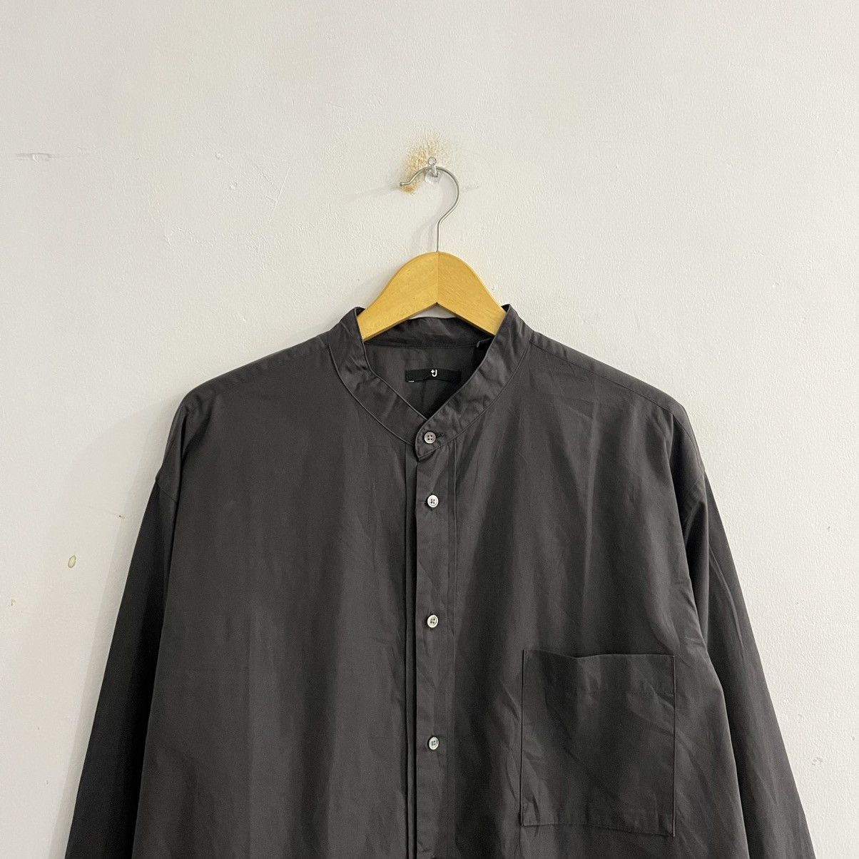 Jil Sander × Uniqlo Uniqlo X Jil Sander Basic Minimalist Stand Collar Shirt Size US XL / EU 56 / 4 - 2 Thumbnail